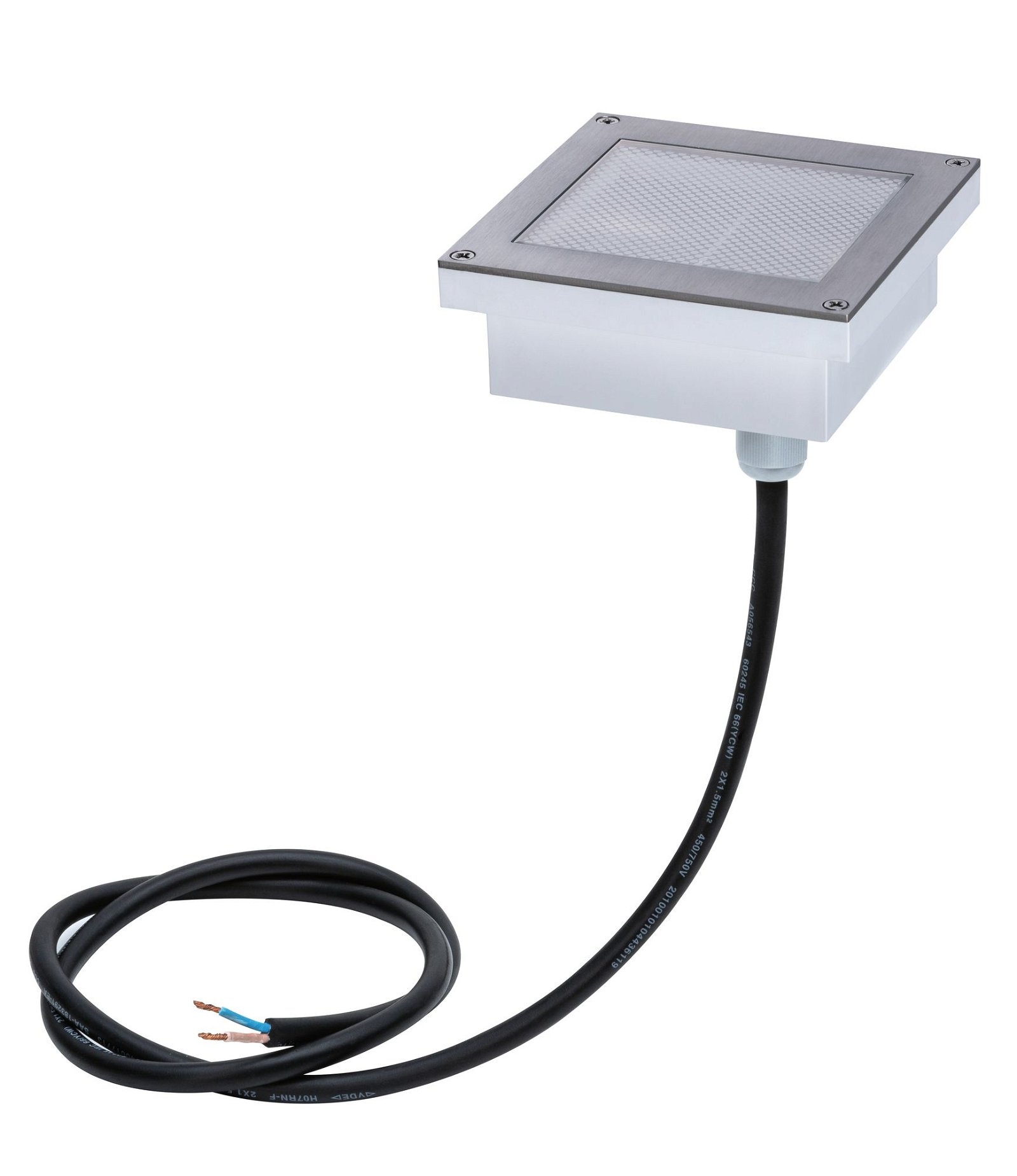 Paulmann LED Einbauleuchte »Brick IP67 100x100mm 3000K 0,8W 25lm 230V Alu, Grau Metall, Edelstahl«, 1 flammig, Bodeneinbauleuchte, Bewegungsmelder