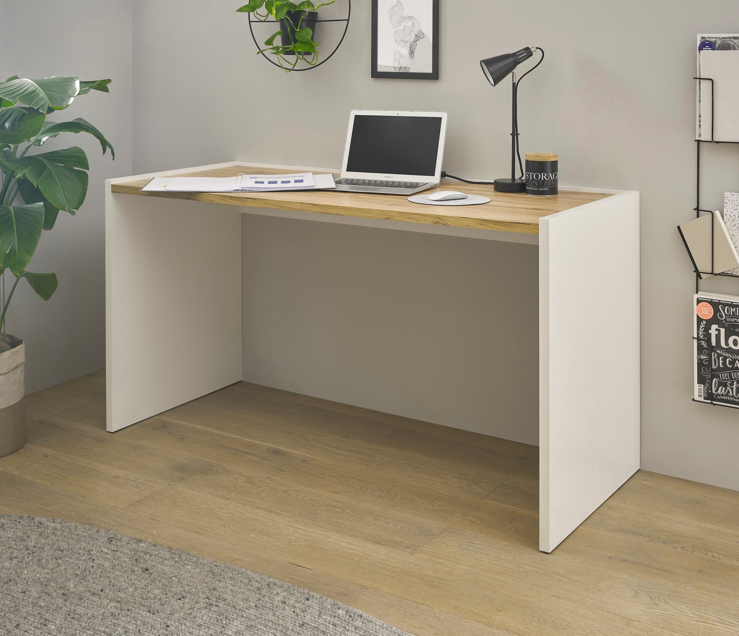 INOSIGN Schreibtisch "CiTY/GiRON", moderner Computertisch, wohnliches Home Office, Breite 80 oder 143 cm