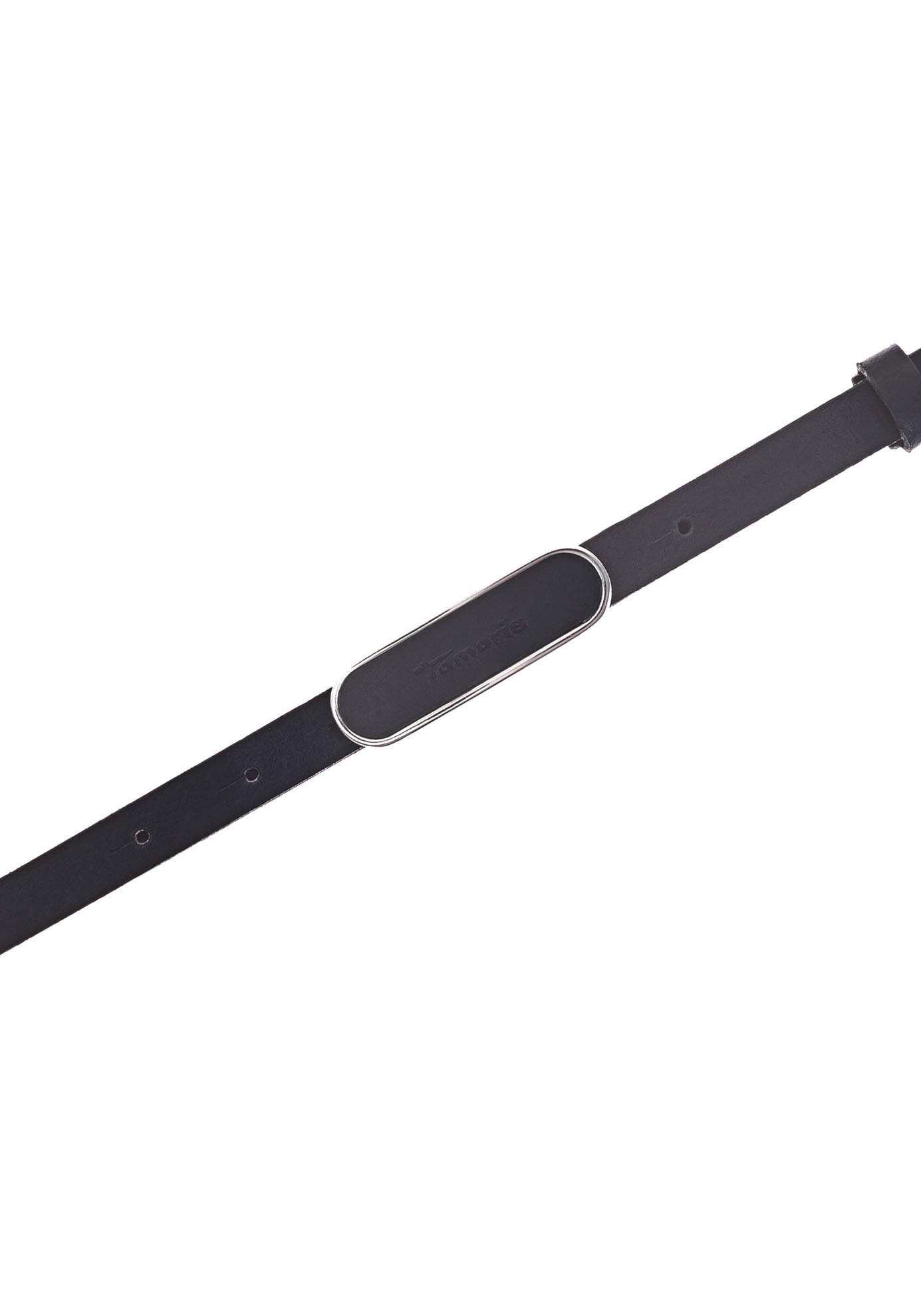 Tamaris Ledergürtel Elegante, lederbezogene Koppelschließe in glänzendem Si günstig online kaufen