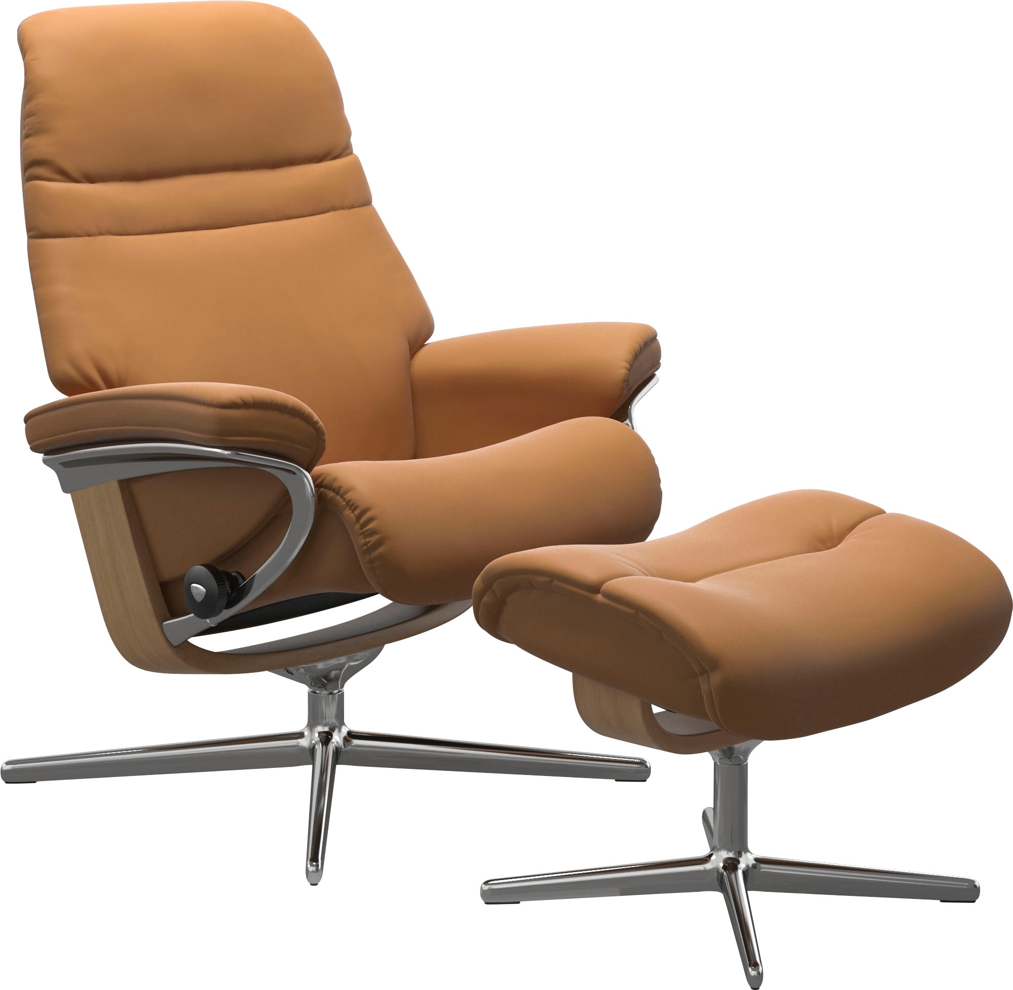 Stressless® Relaxsessel Base, mit Hocker, & mit | kaufen S, Relaxsessel BAUR Hocker), mit (Set, Größe L, »Sunrise«, Holzakzent M Eiche Cross