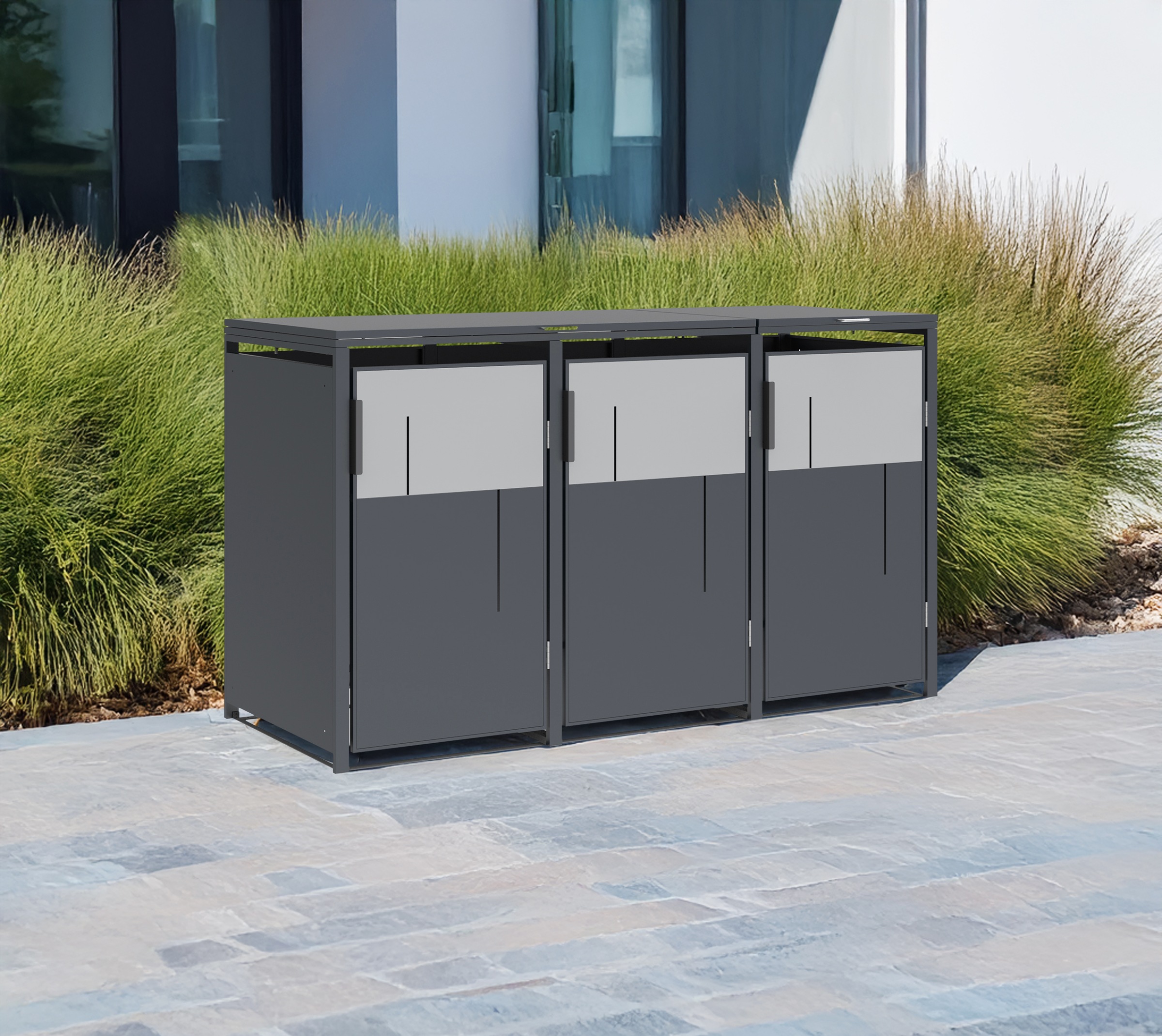 WESTMANN Mülltonnenbox »Tonus 3« BxTxH: 198x80x116 cm, für 3x240 L Mülltonnen