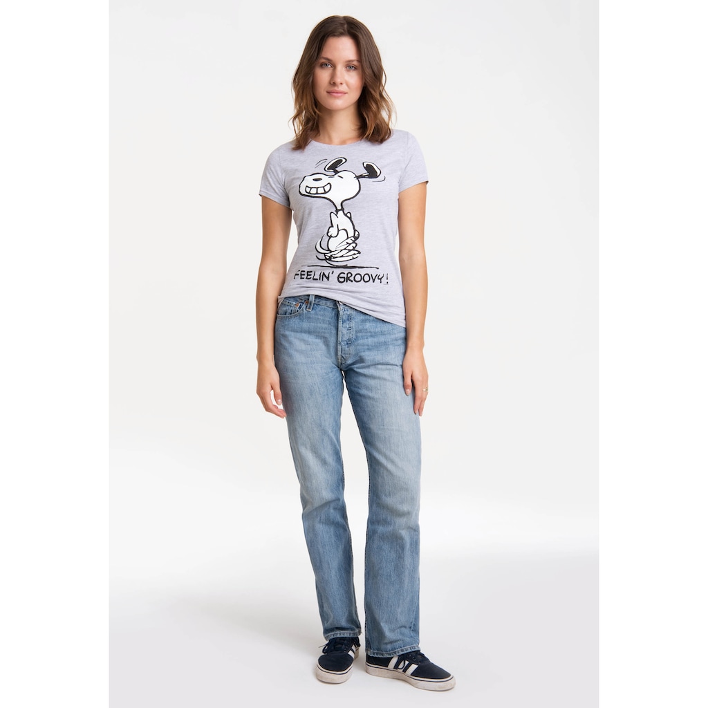 LOGOSHIRT T-Shirt »Snoopy – Feelin Groovy!«, mit lizenziertem Originaldesign