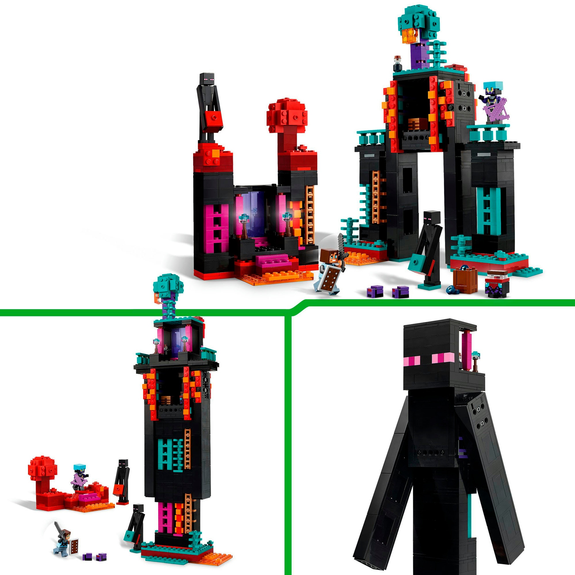 LEGO® Konstruktionsspielsteine »Der Enderman-Turm (21279), LEGO Minecraft«, (867 St.), Made in Europe