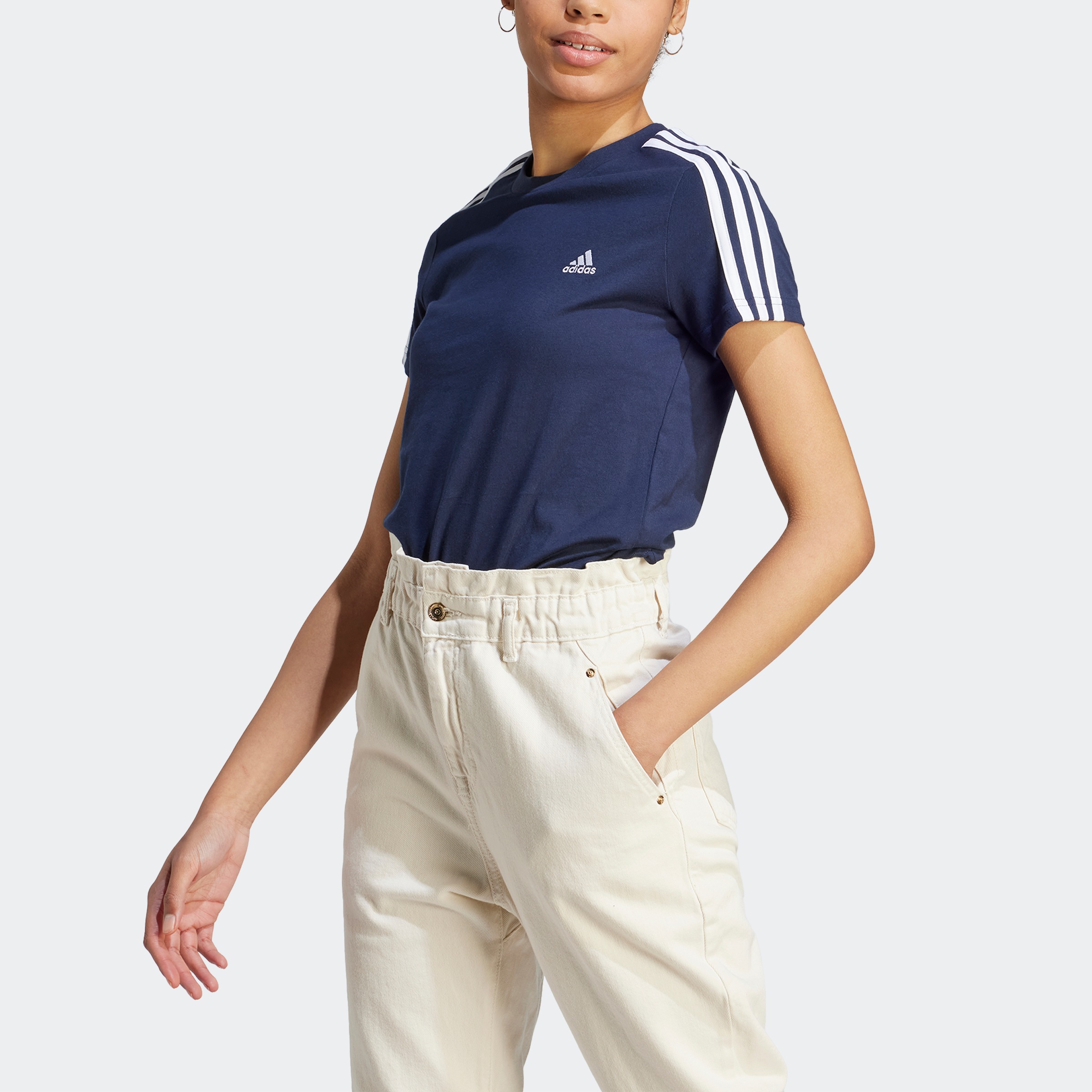 adidas Sportswear T-Shirt »LOUNGEWEAR ESSENTIALS SLIM 3-STREIFEN«