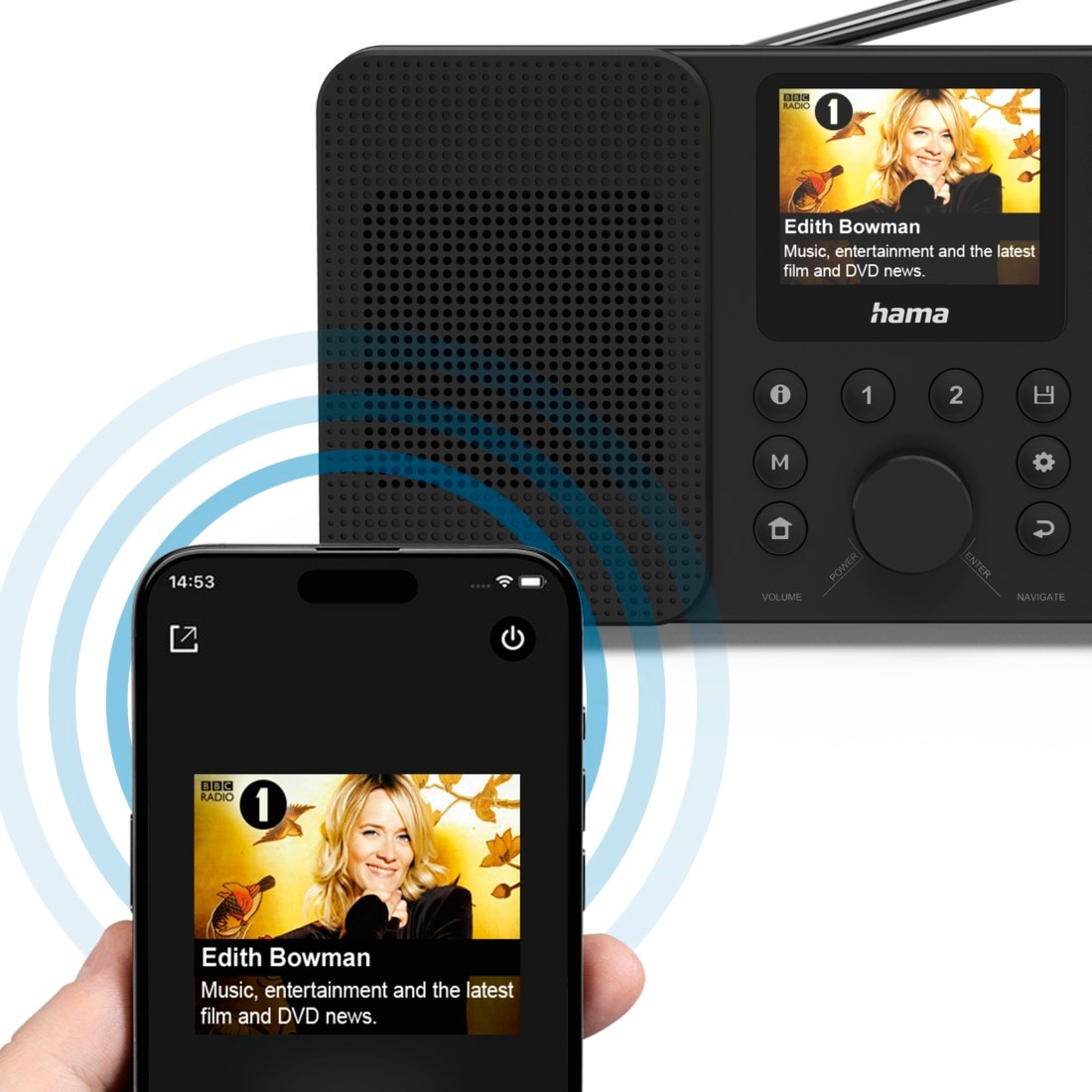 Hama Digitalradio (DAB+) »Digitalradio (DAB+, Internetradio, Bluetooth® RX, App)«, (Bluetooth-WLAN Digitalradio (DAB+)-Internetradio)