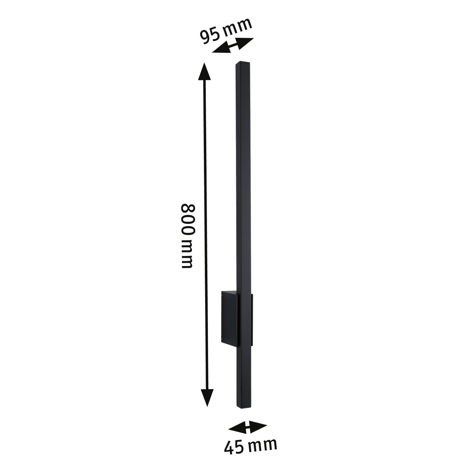 Paulmann LED Außen-Wandleuchte »Stan IP44 800mm 3000K 11,5W 300lm 230V Anthrazit Aluminium«, 1 flammig, seewasserresistent