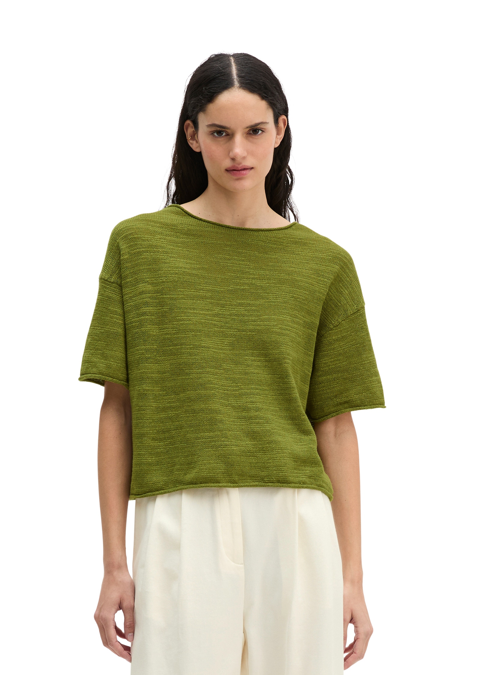 Marc O'Polo Strickpullover »aus Leinen-Baumwolle-Mix«