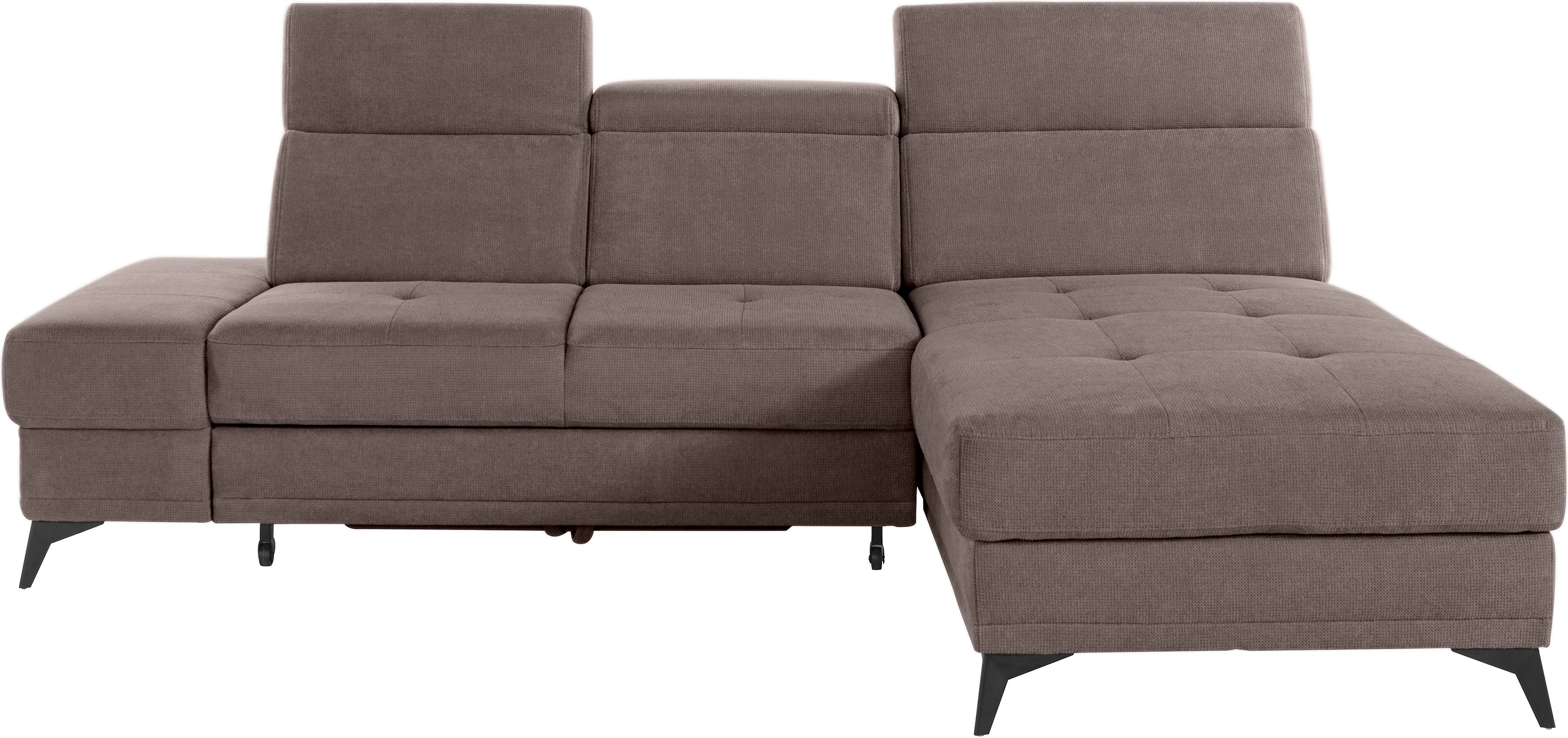 OTTO home Ecksofa "Cardiz L-Form" inkl.Kopfteilverstellung und Federkern wahlweise mit Schlaffunktion