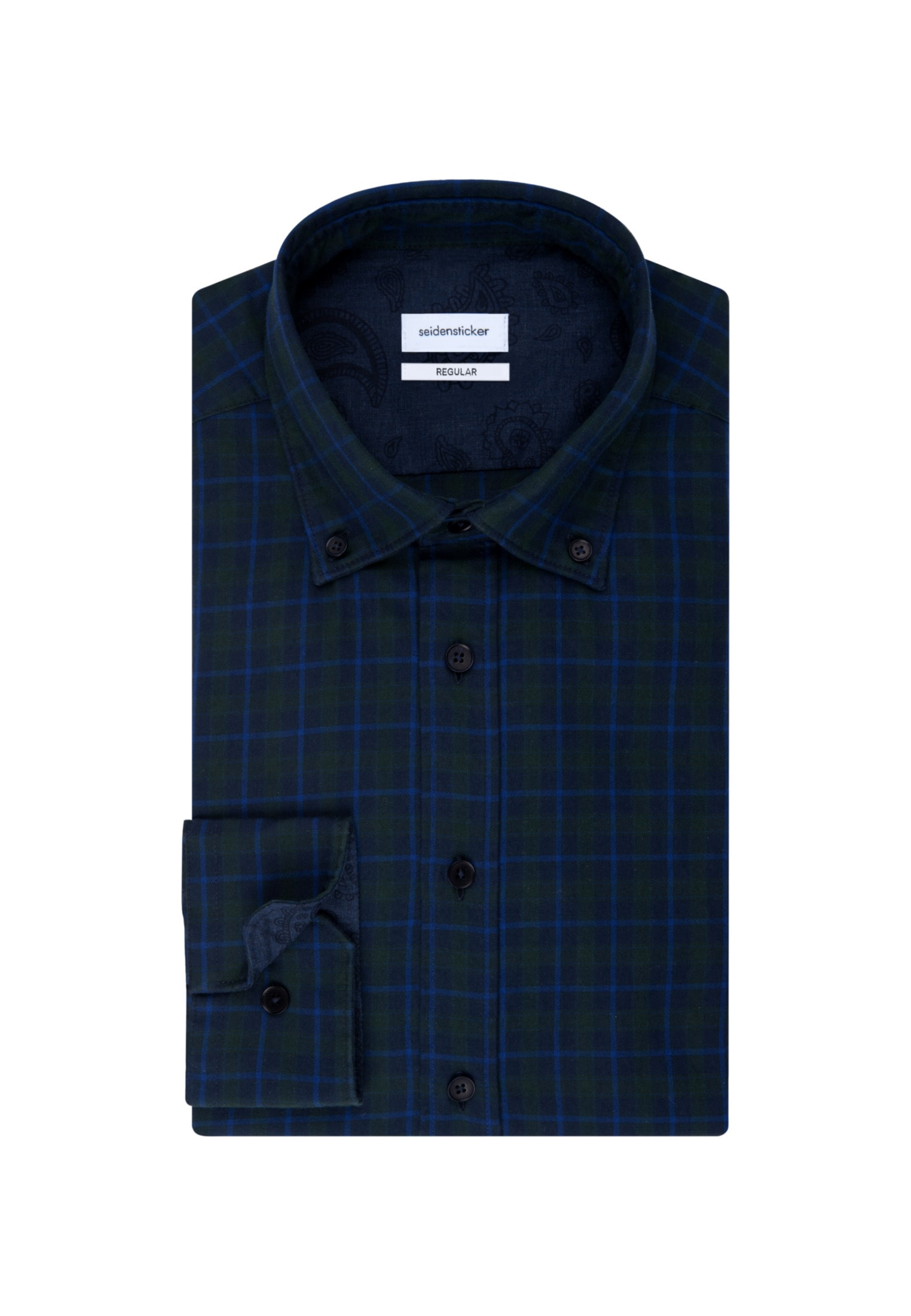 seidensticker Businesshemd »Schwarze Rose«, Regular Langarm Button-Down-Kragen Karo