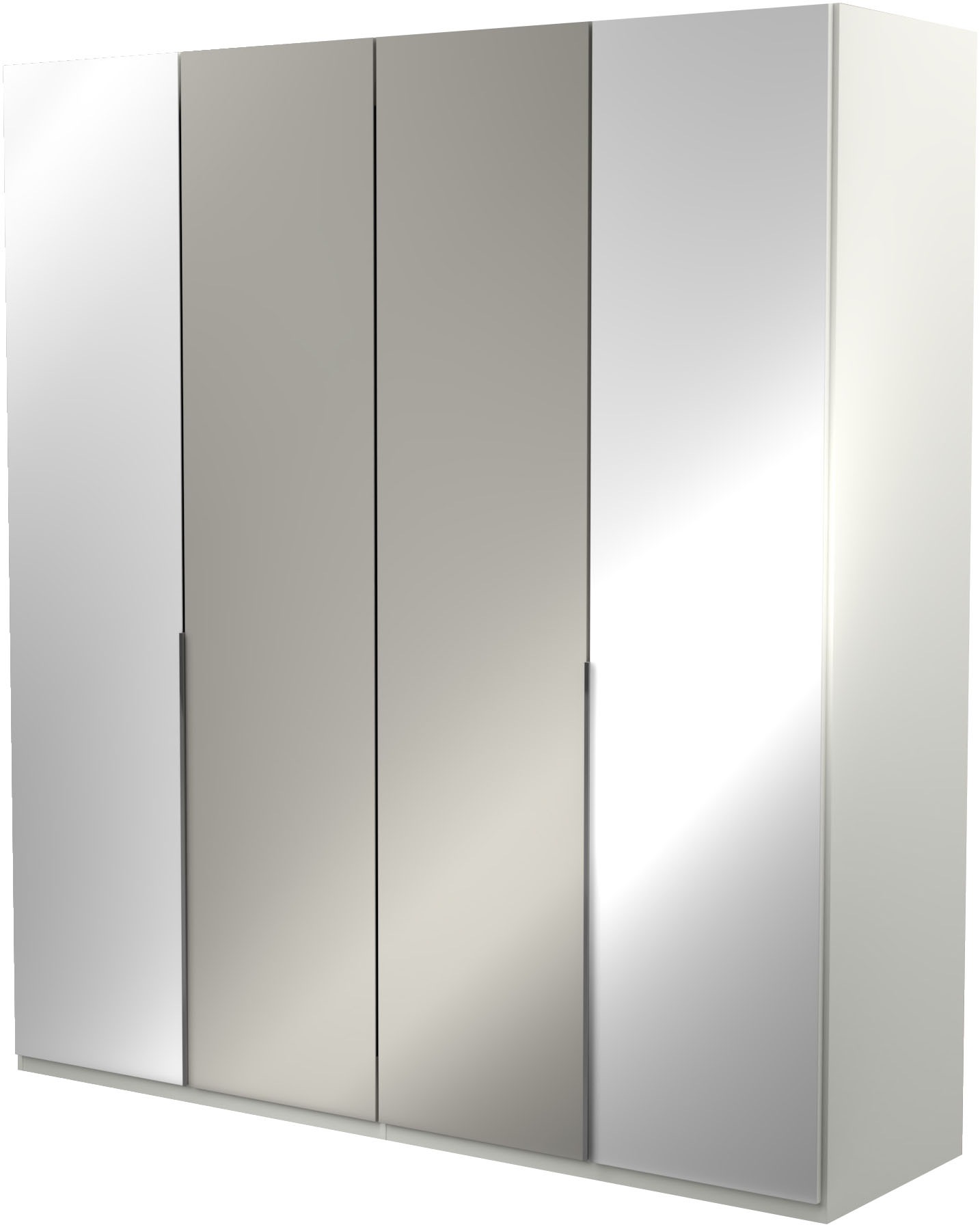 Musterring Kleiderschrank "San Diego, Kleiderschrank, Schrank, Garderobe, mit Glastüren" 1 Stk. tlg. 4-türig (gedämpft), 4 Böden, 2 Kleiderstangen, Chromgriffe