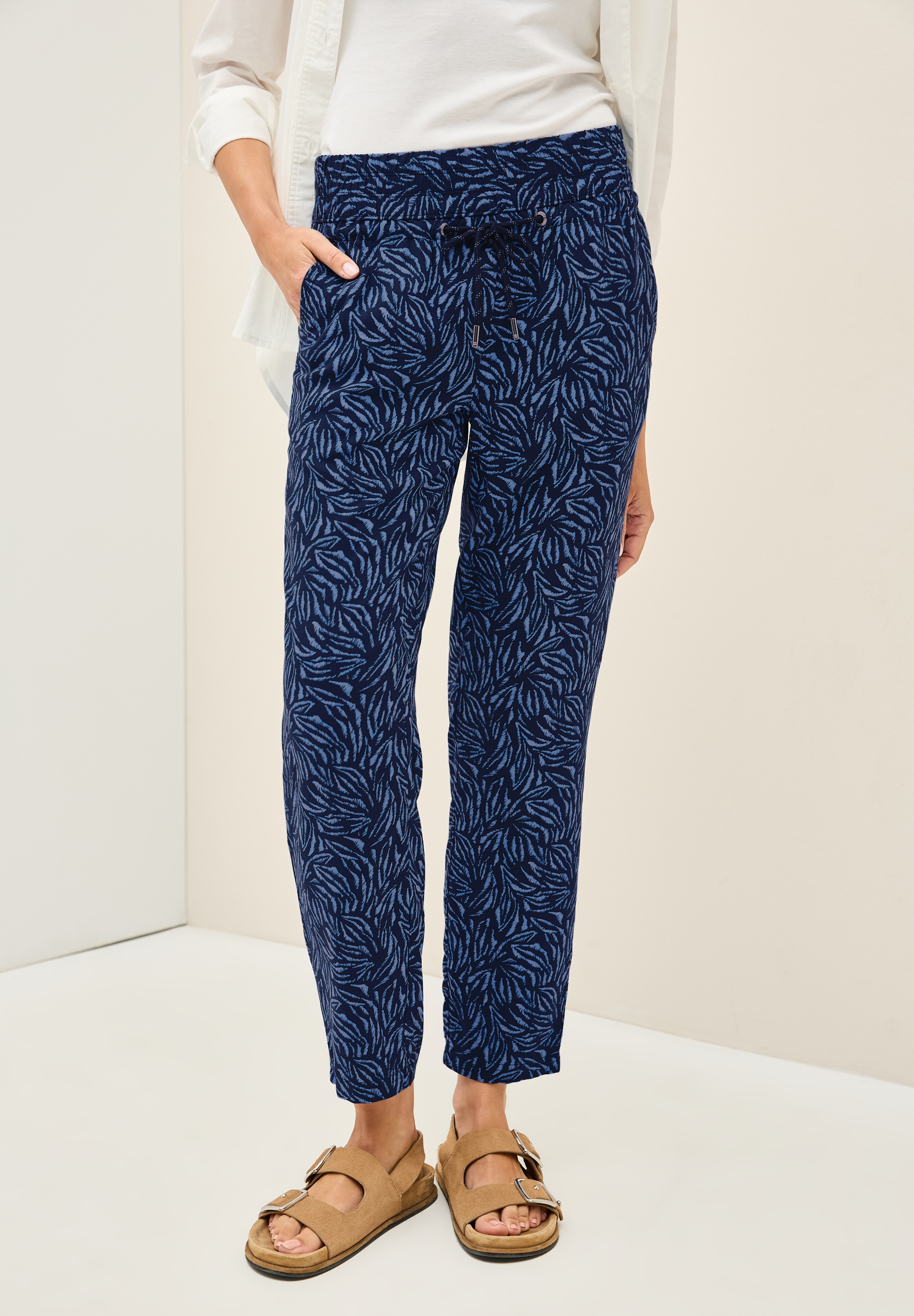 Cecil Stoffhose "Style Chelsea", gemustert und mit Kordelzug günstig online kaufen