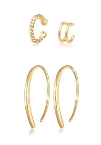 Ohrring-Set »Basic Set Creolen Earcuff Blogger Trend 925 Silber«