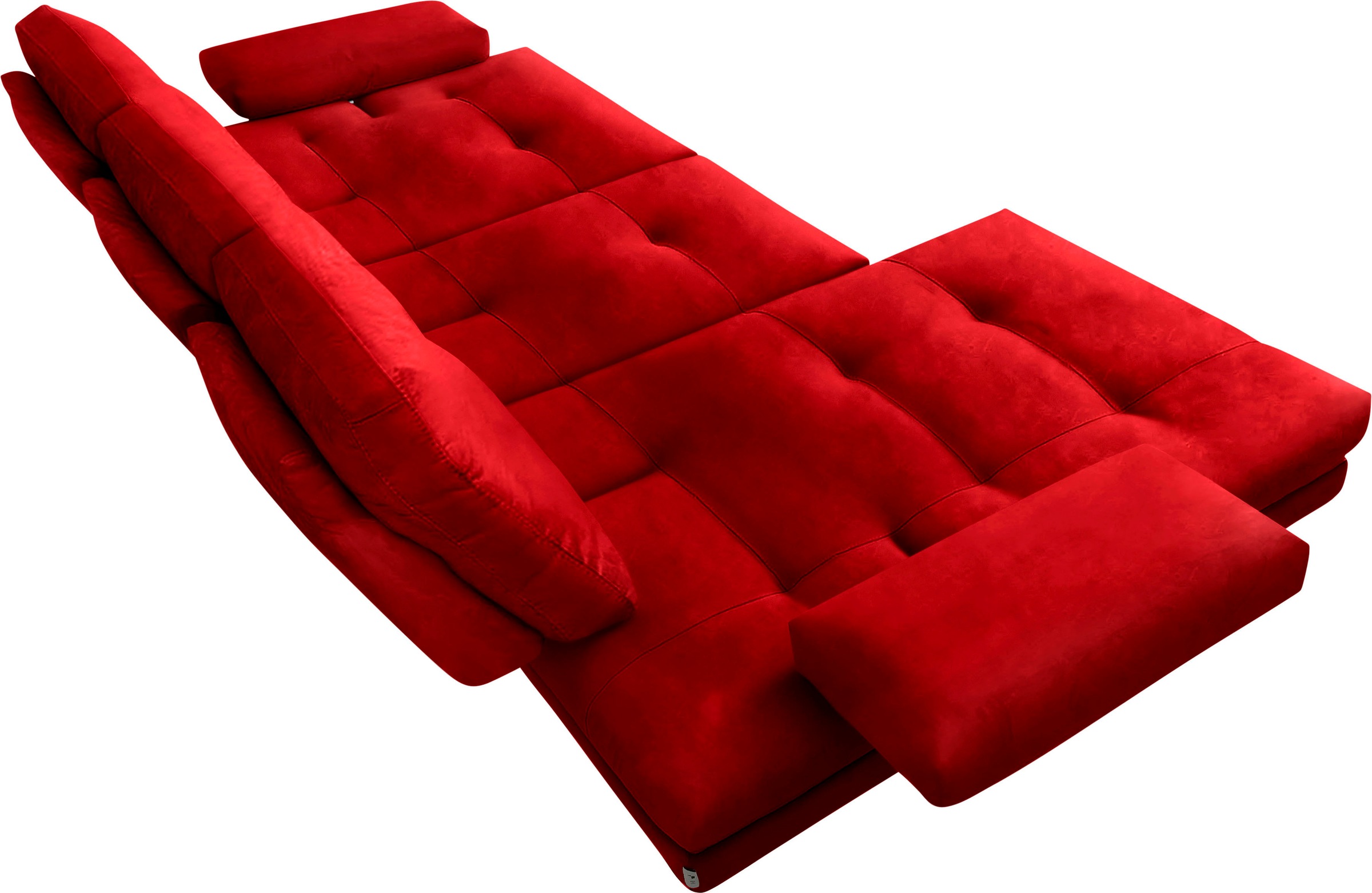CALIA ITALIA Ecksofa »Toby Wing, L-Form, Designsofa mit sensationellem Sitzkomfort«, inklusive Sitztiefenverstellung, Füße in chrom glänzend