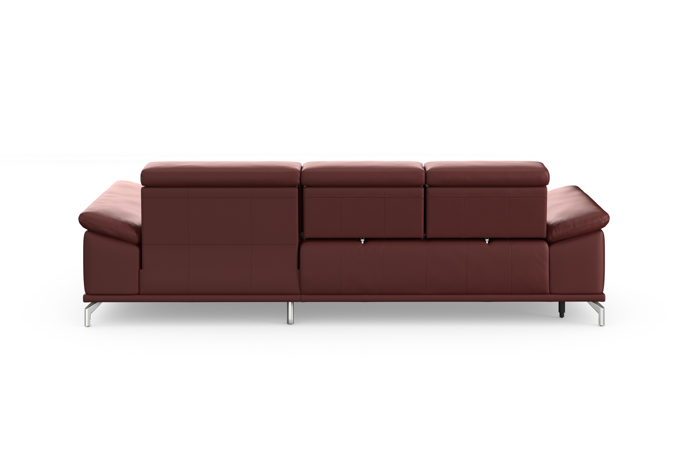 sit&more Ecksofa »Cabrio L-Form, mit Sitztiefenverstellung, Arm- und Kopfteilverstellung«, 2 Nierenkissen, Federkern, optional Bettfunktion und Stauraum
