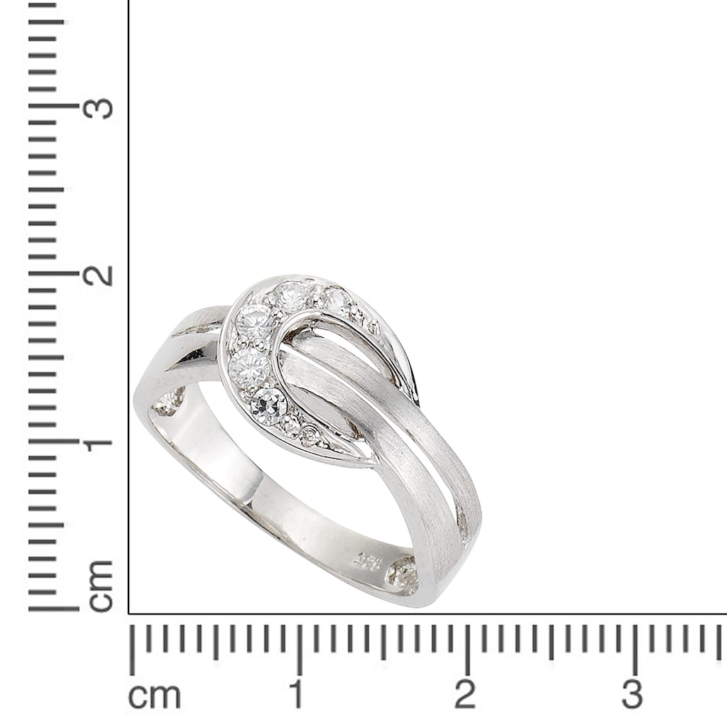 Zeeme Fingerring »925 Sterling Silber Zirkonia weiß«