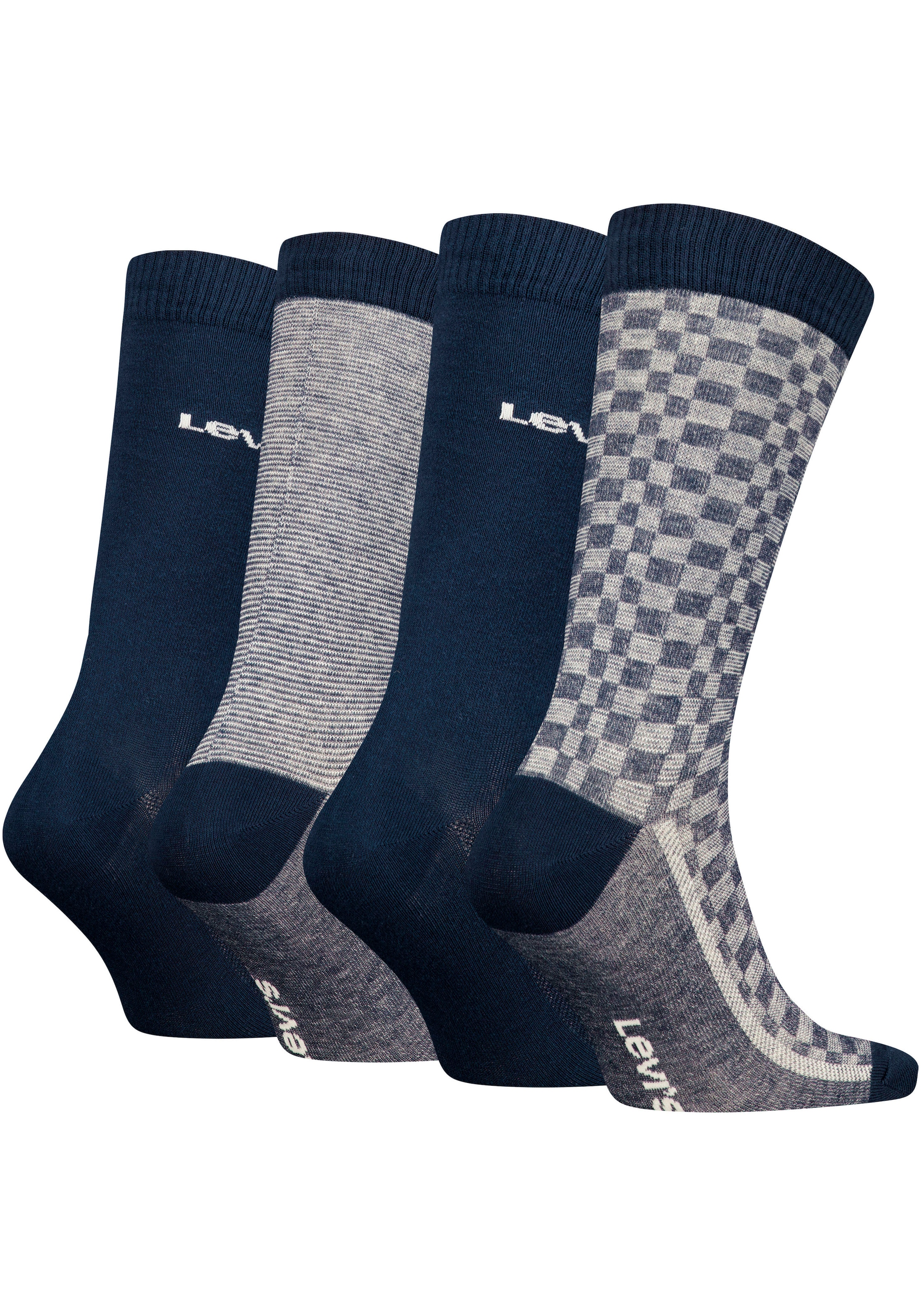Levi's® Socken, (4 Paar), mit auffälliger Musterung
