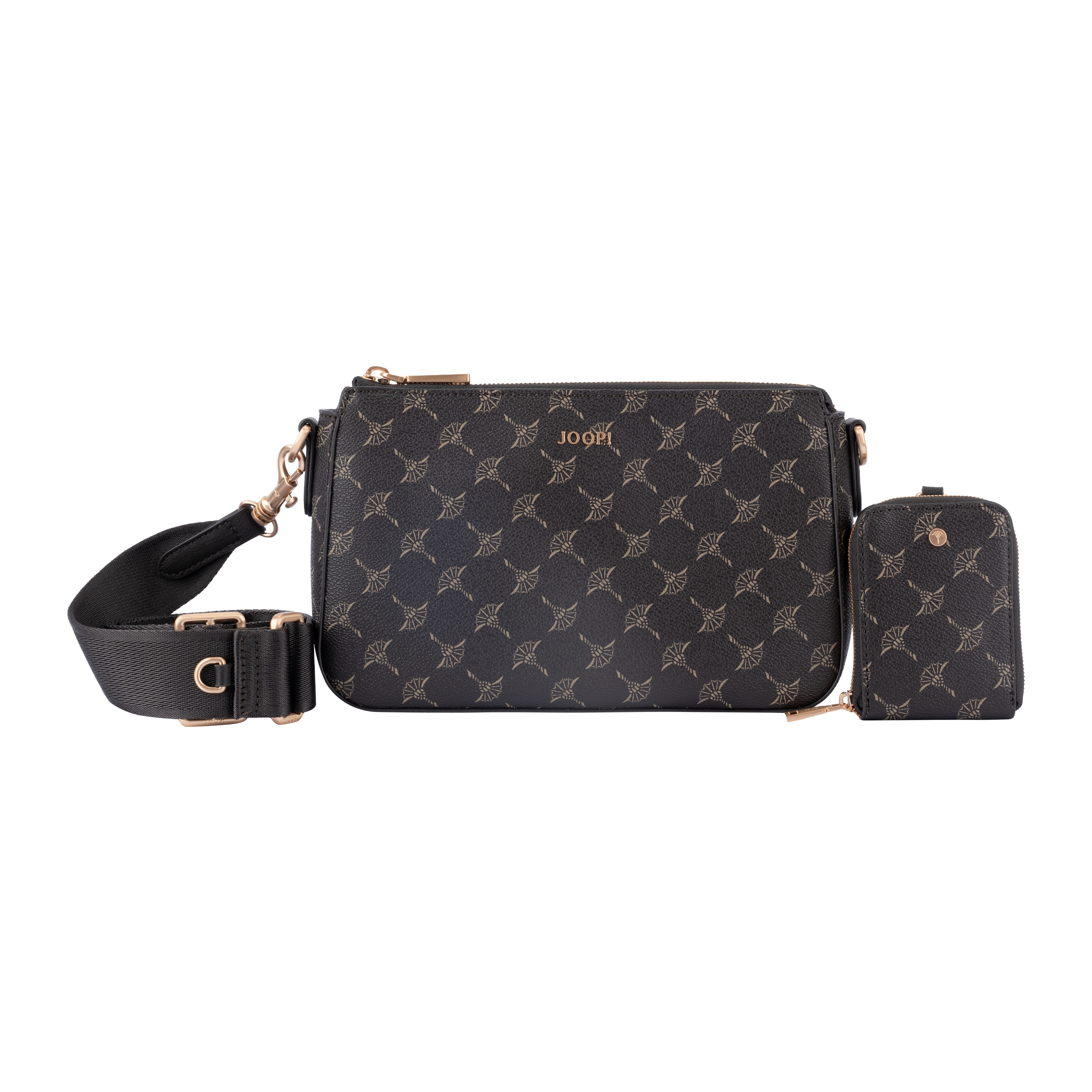 JOOP Umhängetasche "cortina 1.0 jasmina shoulderbag shz" Damen Schultertasche, Handtasche mit hübschem Aufdruck