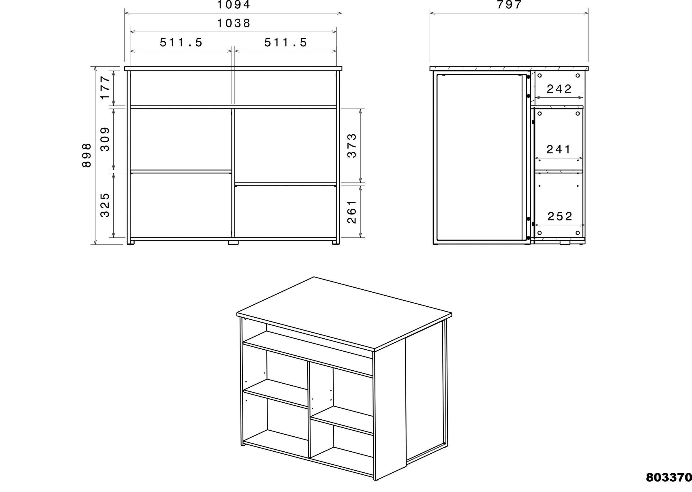 Parisot Schrank-Set »Fumay 3«, (Set, 3 St., 3-teilig)
