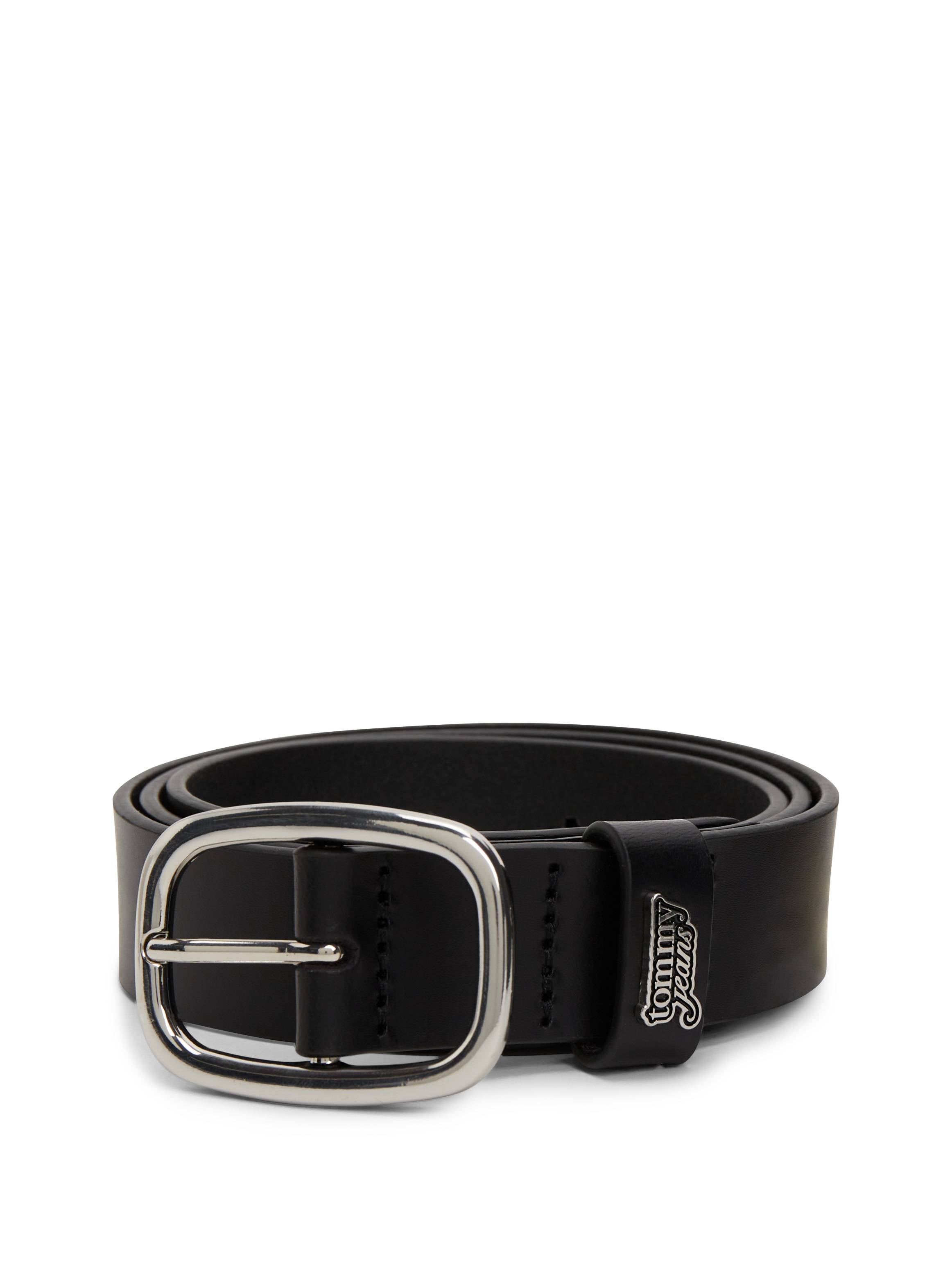 Tommy Jeans Ledergürtel »TJW OVAL 3.0 BUCKLE« Größenverstellbar mit Logodetail