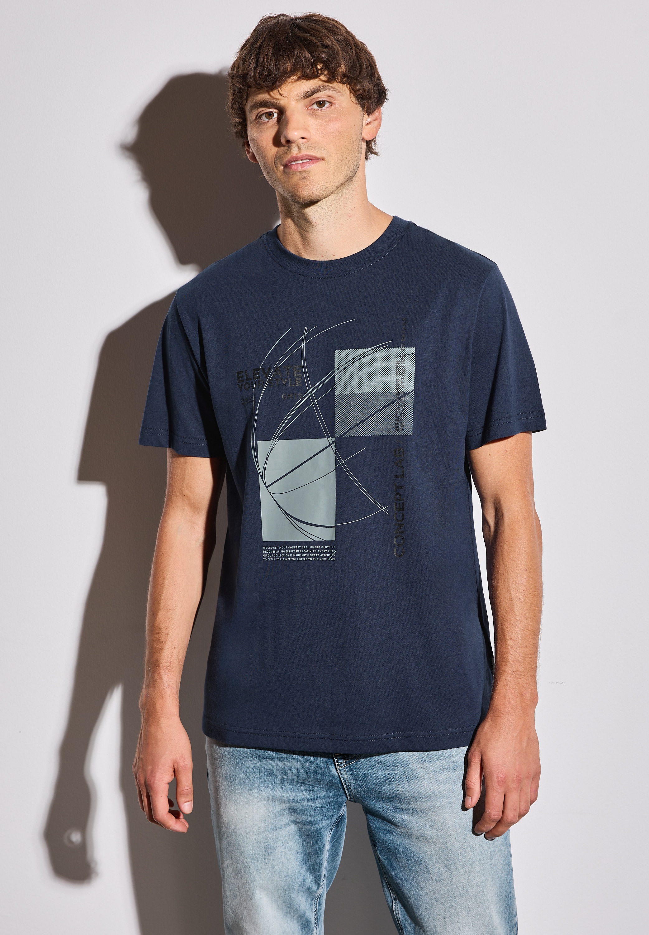 STREET ONE MEN T-Shirt, aus reiner Baumwolle günstig online kaufen