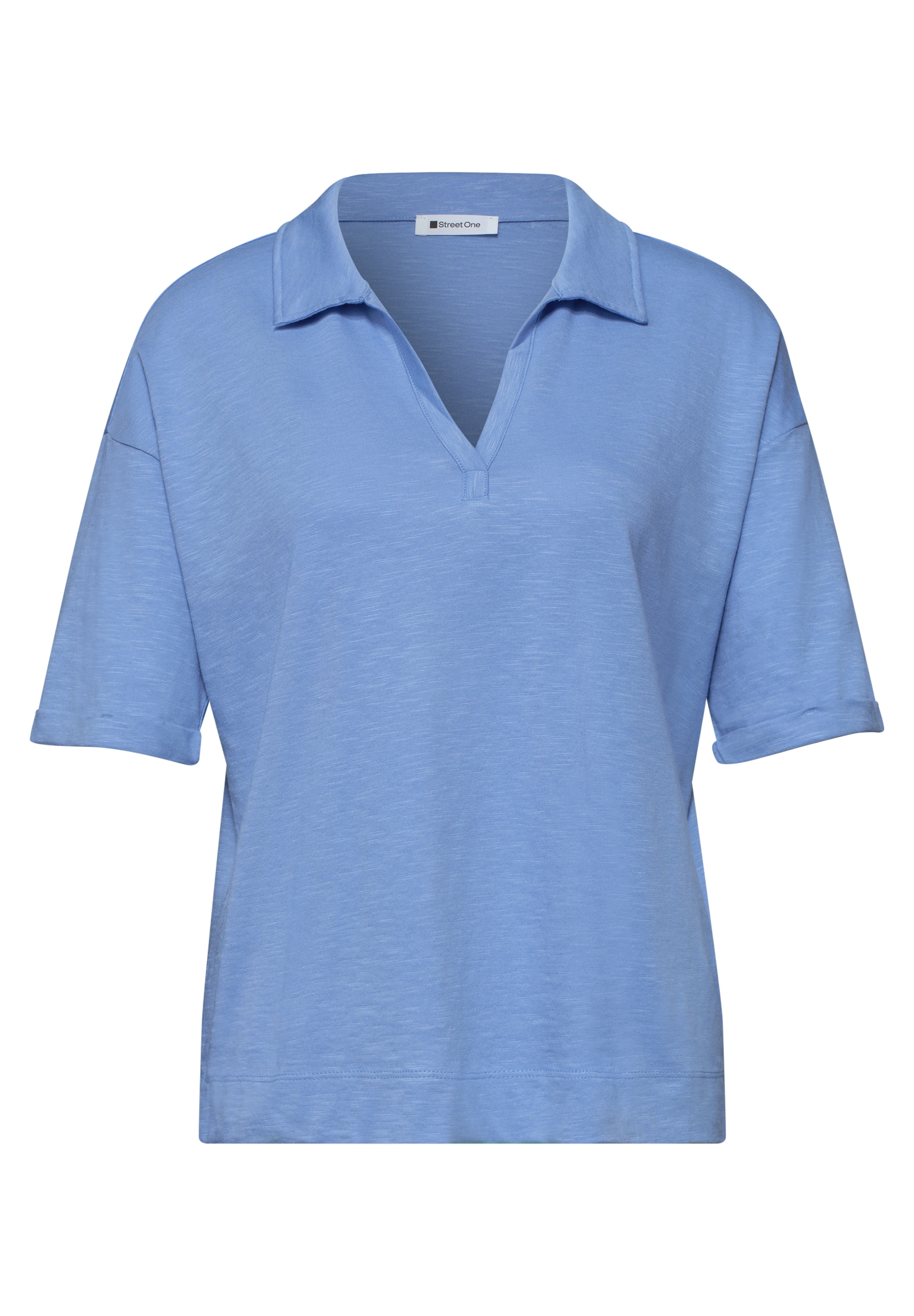 STREET ONE Poloshirt im soften Baumwoll-Mix