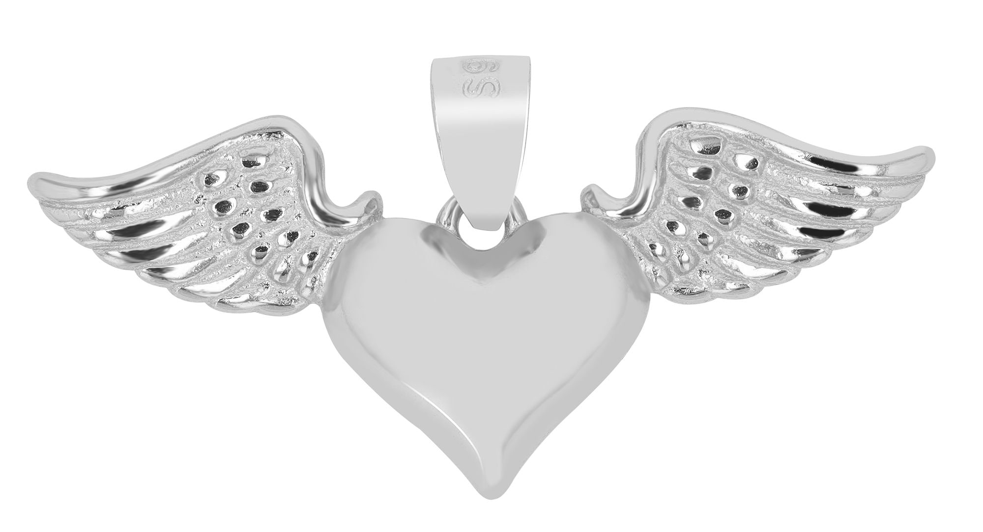 Adelia´s Kettenanhänger »Damen Anhänger – Flügel Herzanhänger aus 925 Silber« ()  Ideal als Geschenk – dezent und elegant