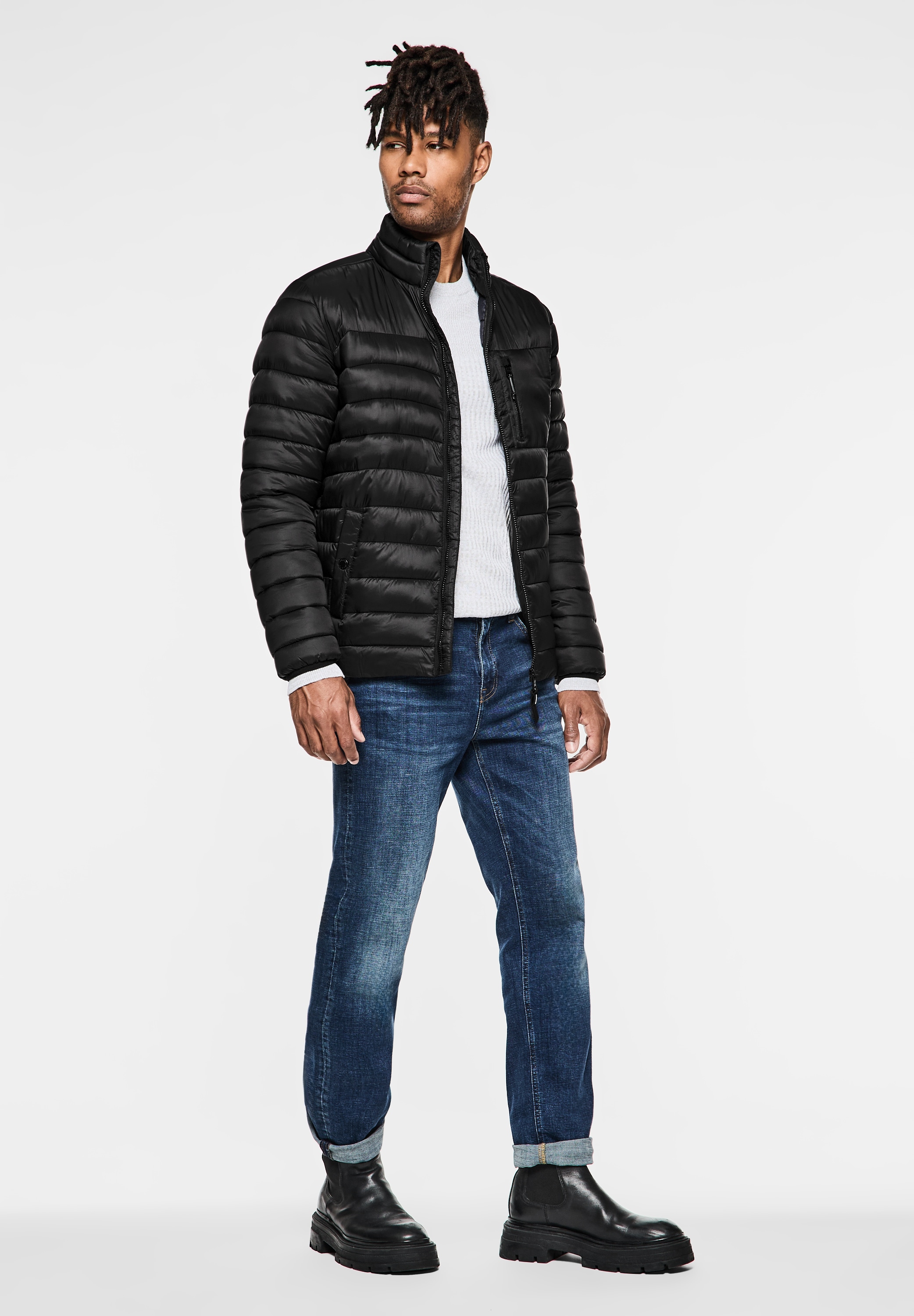 STREET ONE MEN Steppjacke, ohne Kapuze, mit Brusttasche