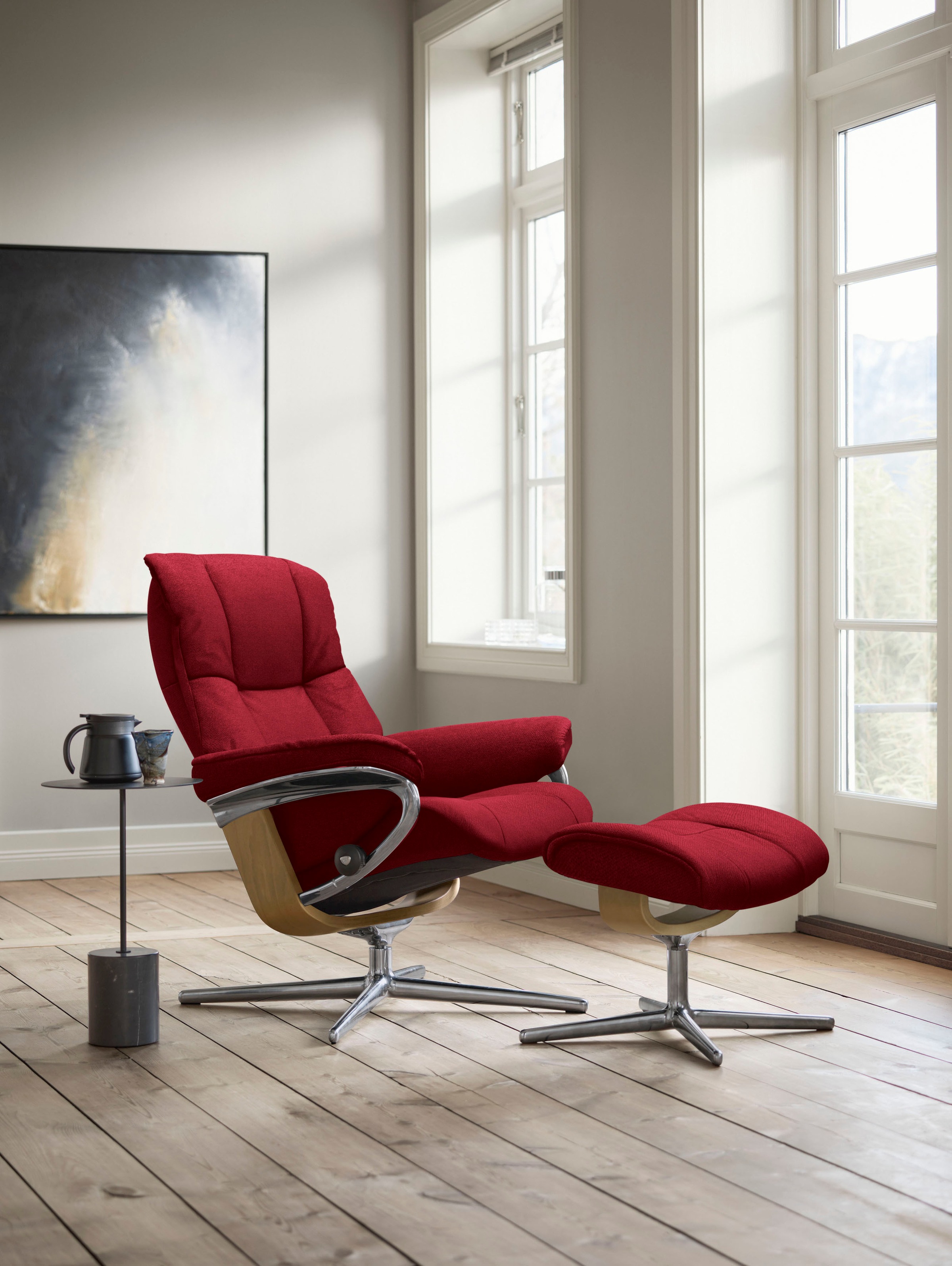 Stressless® Fußhocker »Mayfair«, mit Cross Base, Größe S, M & L, Holzakzent Eiche