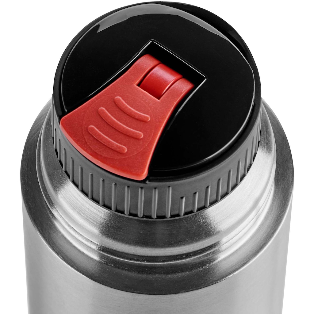 Emsa Isolierflasche »Mobilty«, Edelstahl schwarz, SAFE LOC-Verschluss, 100% dicht, 12h heiß/24h kalt