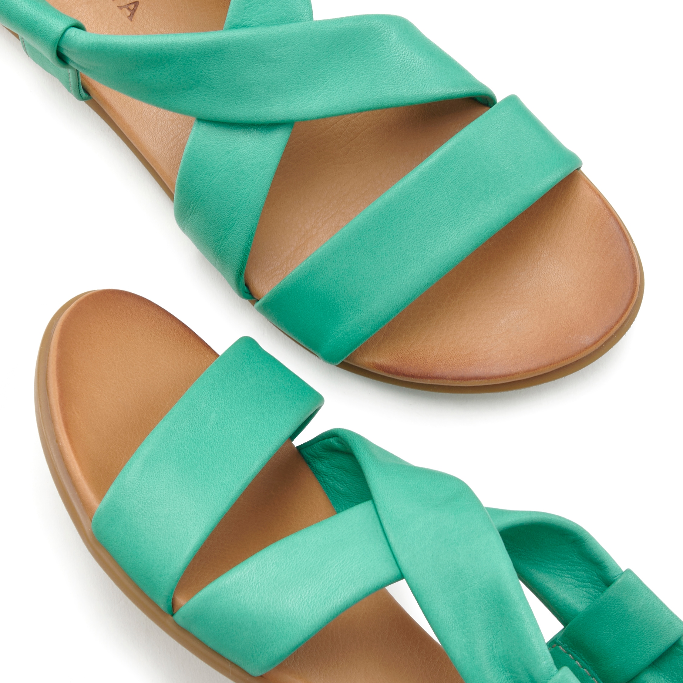 LASCANA Sandale »Sommerschuh«, aus Leder mit raffinierten Riemchen, Sandalette, Sommerschuh