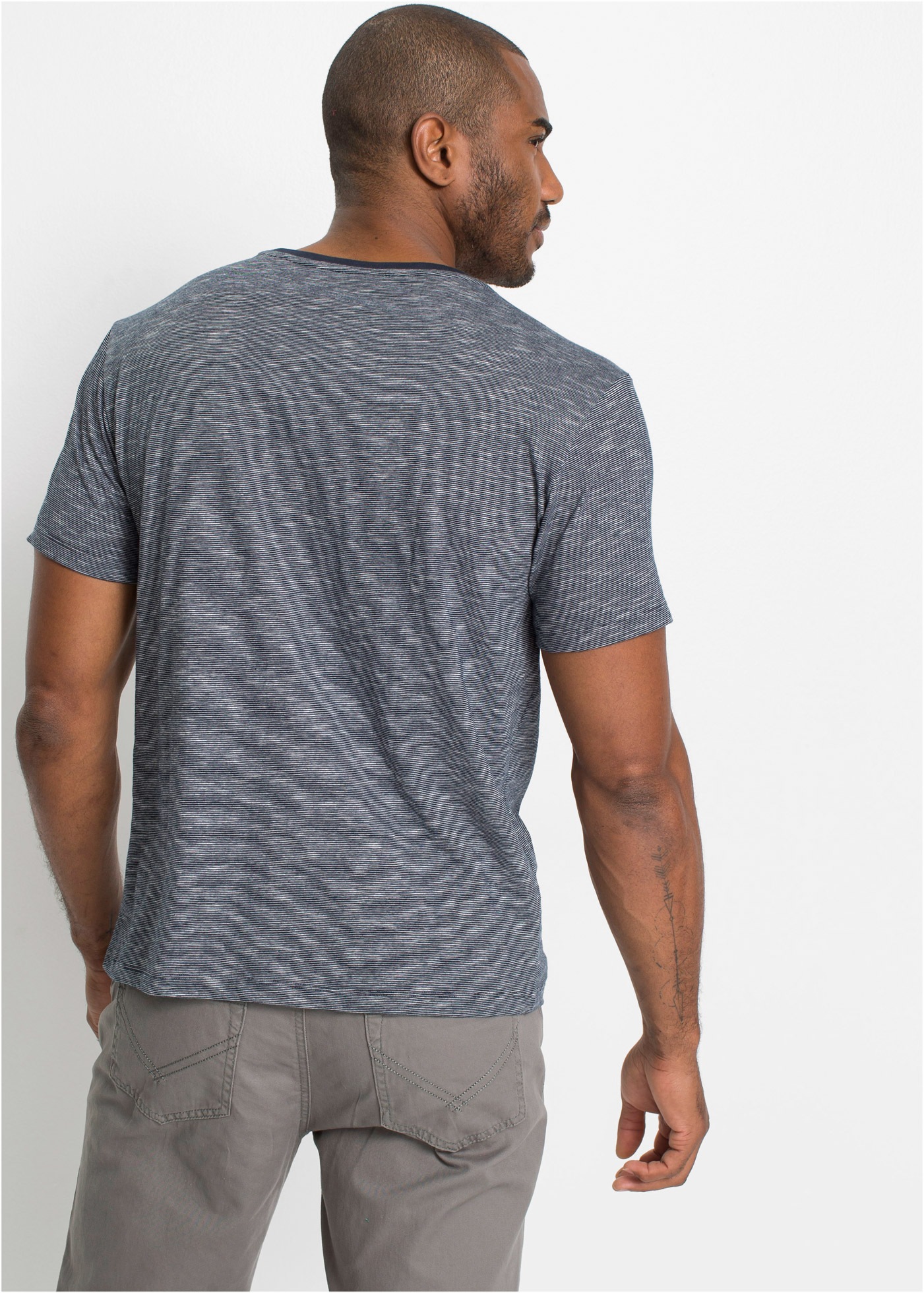 Thumbnail - bonprix T-Shirt Packung, 2, 2 Stk. T-Shirt (2er Pack) aus reiner Baumwolle