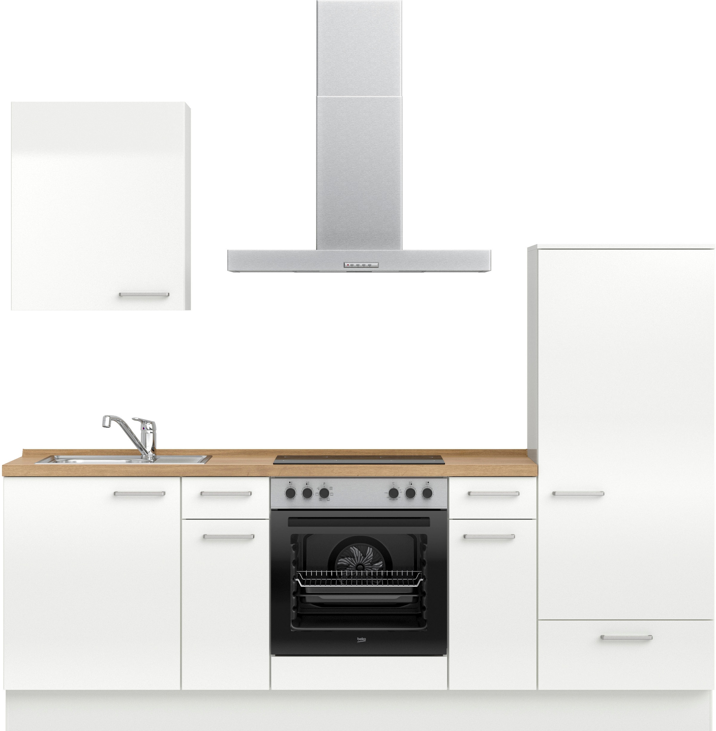 nobilia® Küchenzeile »"Flash I"« vormontiert, Ausrichtung wählbar, Breite 240 cm, wahlw. mit E-Geräten