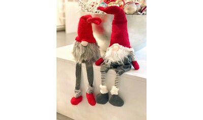 my home Weihnachtsfigur »Elfen Paar, Weihnachtsdeko«, (Set, 2 St.), Wichtel sitzend kaufen