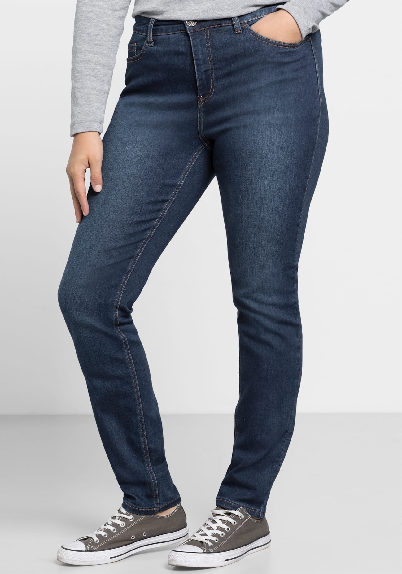 Sheego Stretch-Jeans 1 Stk. tlg. günstig online kaufen