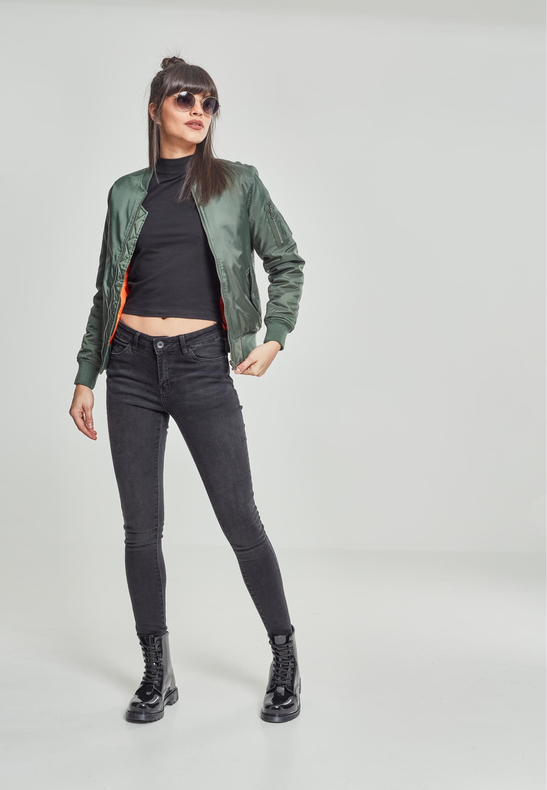 URBAN CLASSICS Allwetterjacke »Urban Classics Damen Ladies Basic Bomber Jacket«, (1 St.), ohne Kapuze