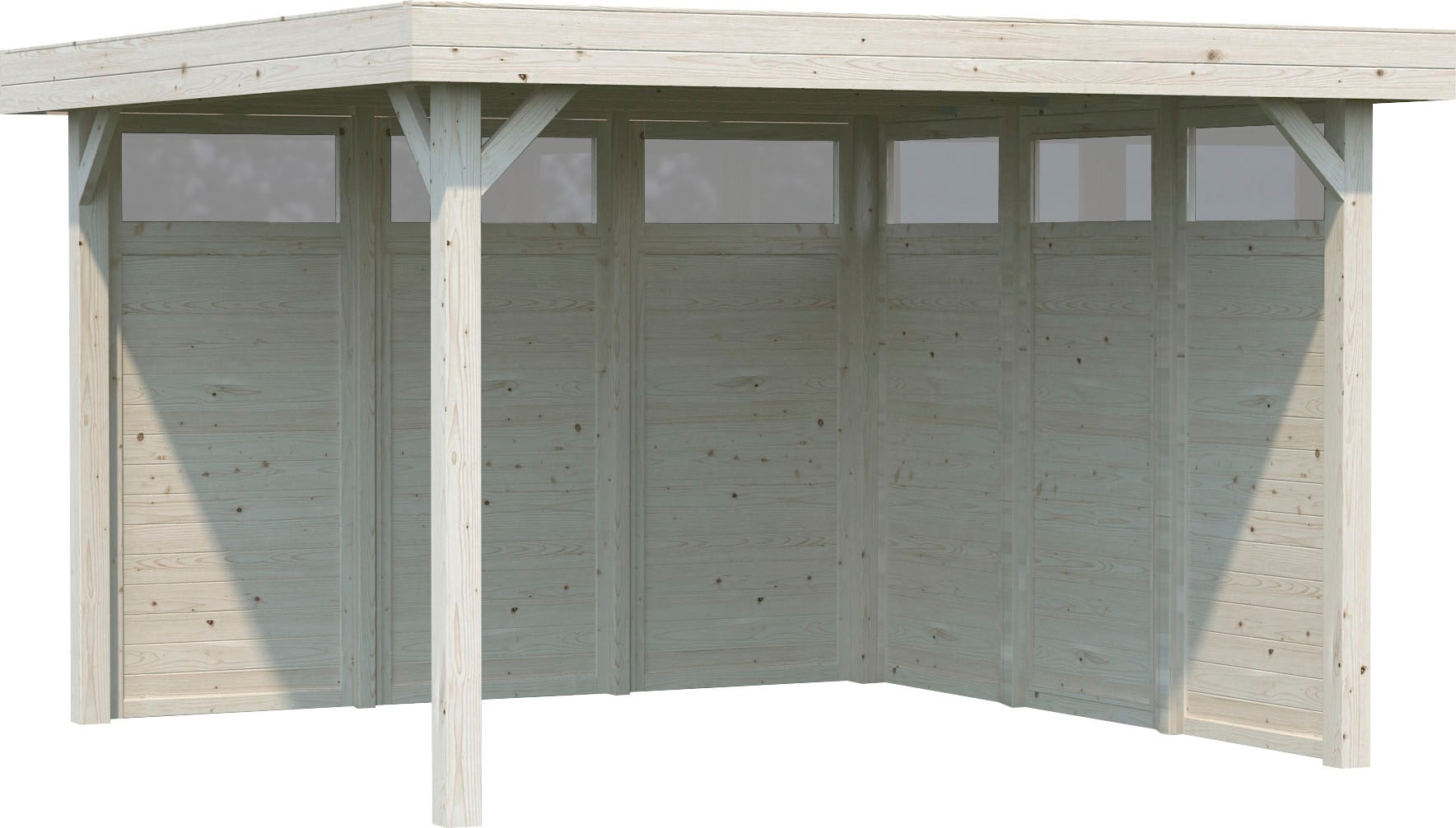 Holzpavillon »Lucy«, BxT: 389x389 cm, naturbelassen