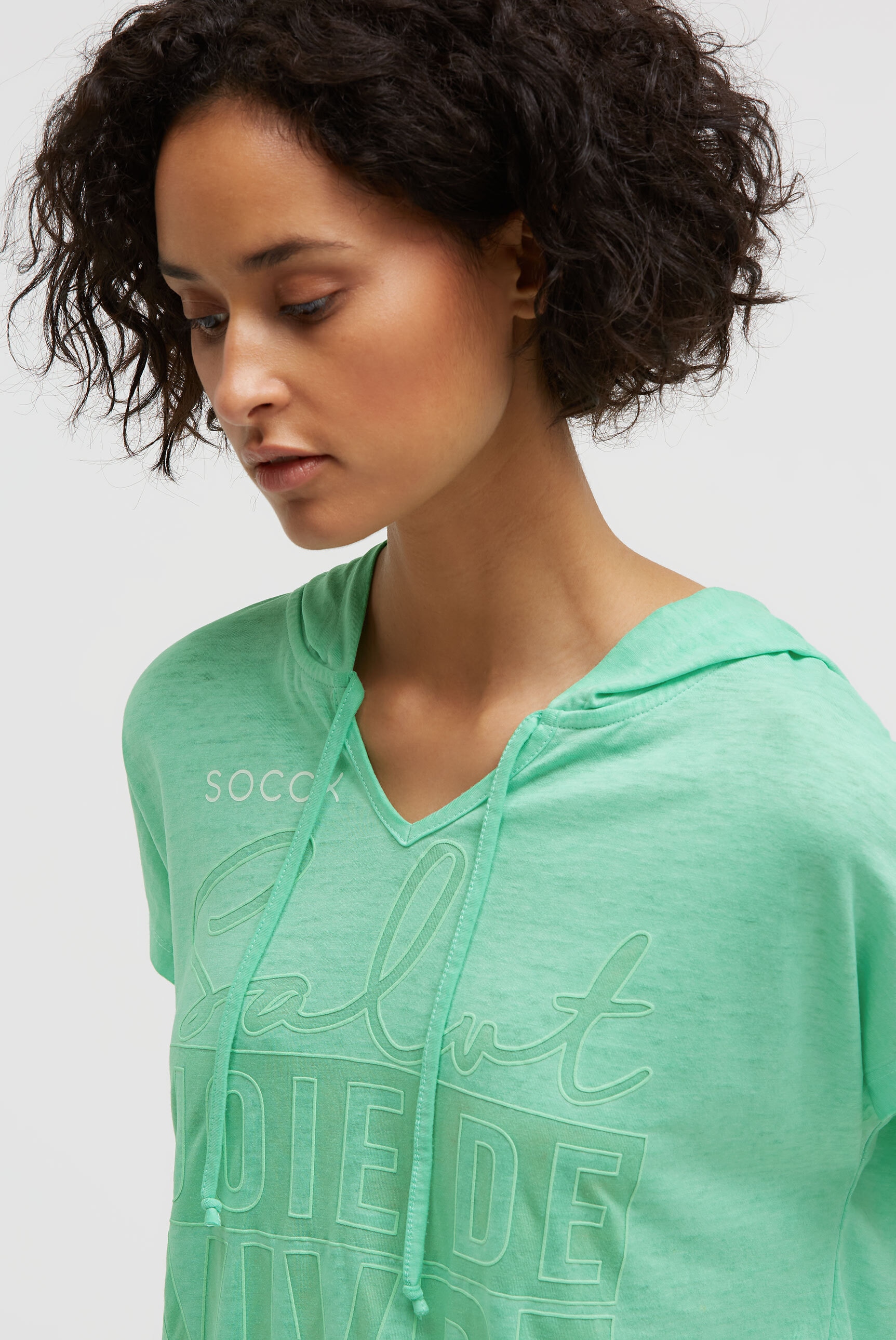 SOCCX Kapuzenshirt mit überschnittener Schulter
