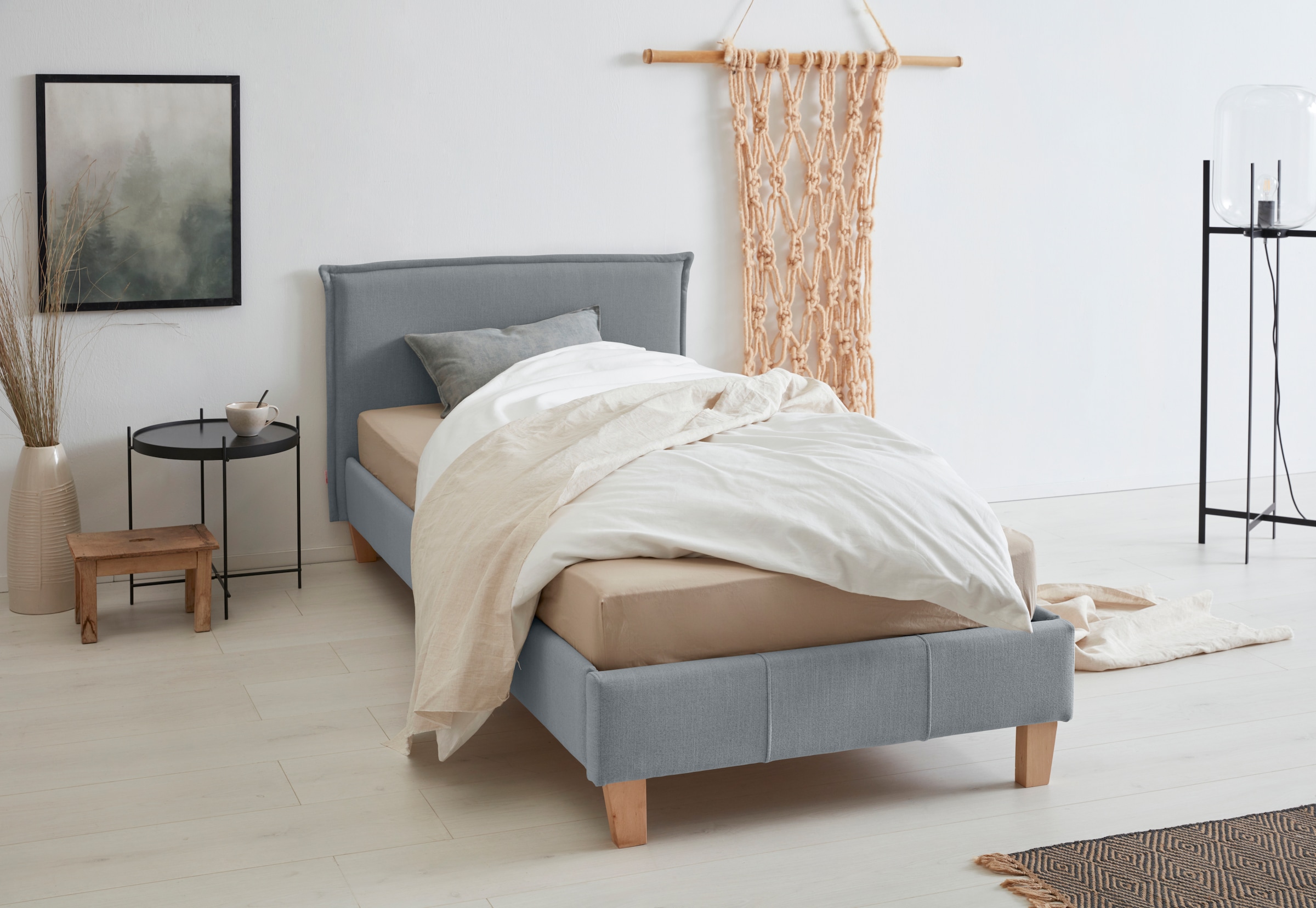 OTTO products 1100000002199 "Heddi" in 5 Breiten: von 90cm-200cm, Biese am Kopfteil, Strukturstoff