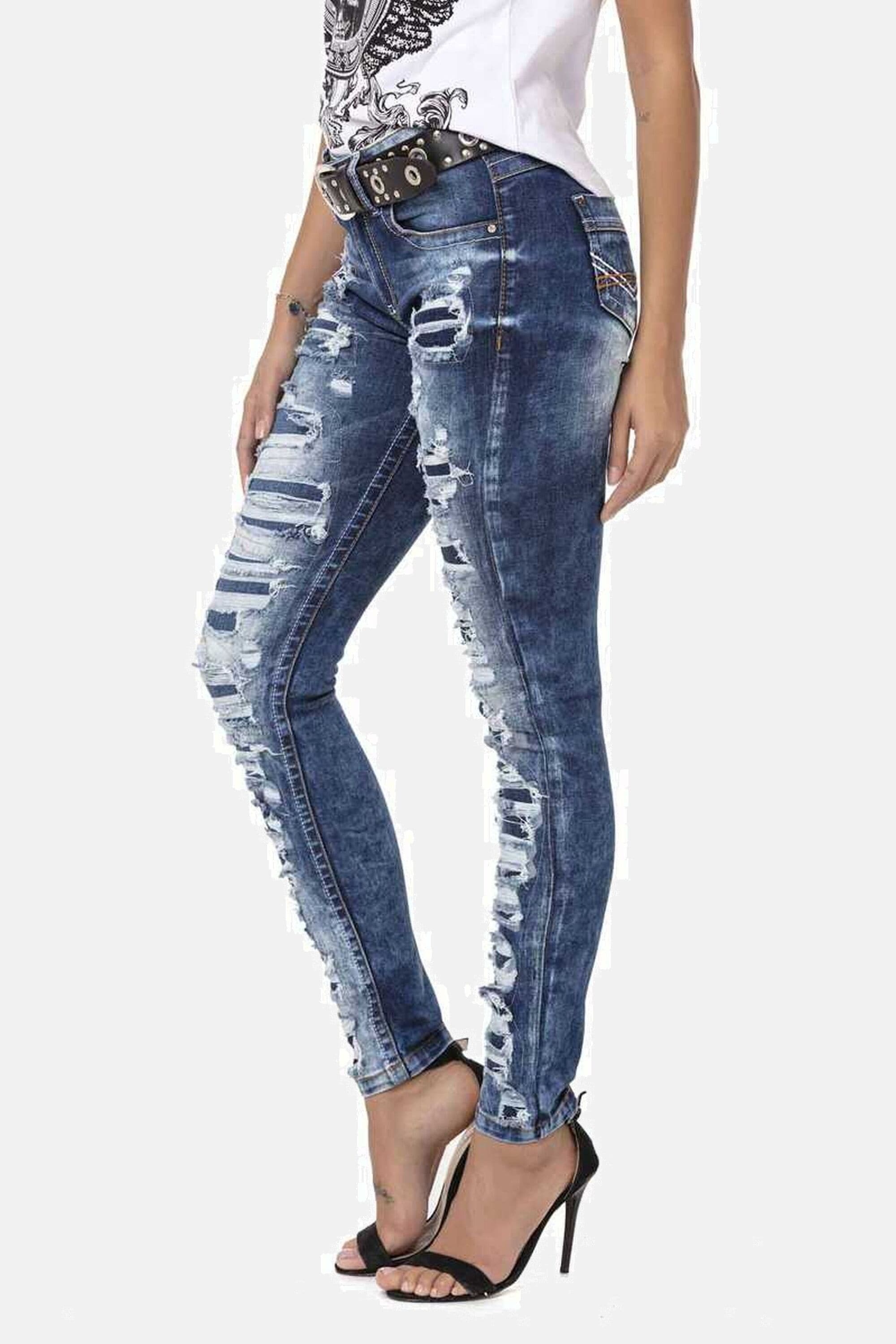 Cipo & Baxx 5-Pocket-Jeans »Jeans«, mit coolen Destroyed-Elementen, WD479