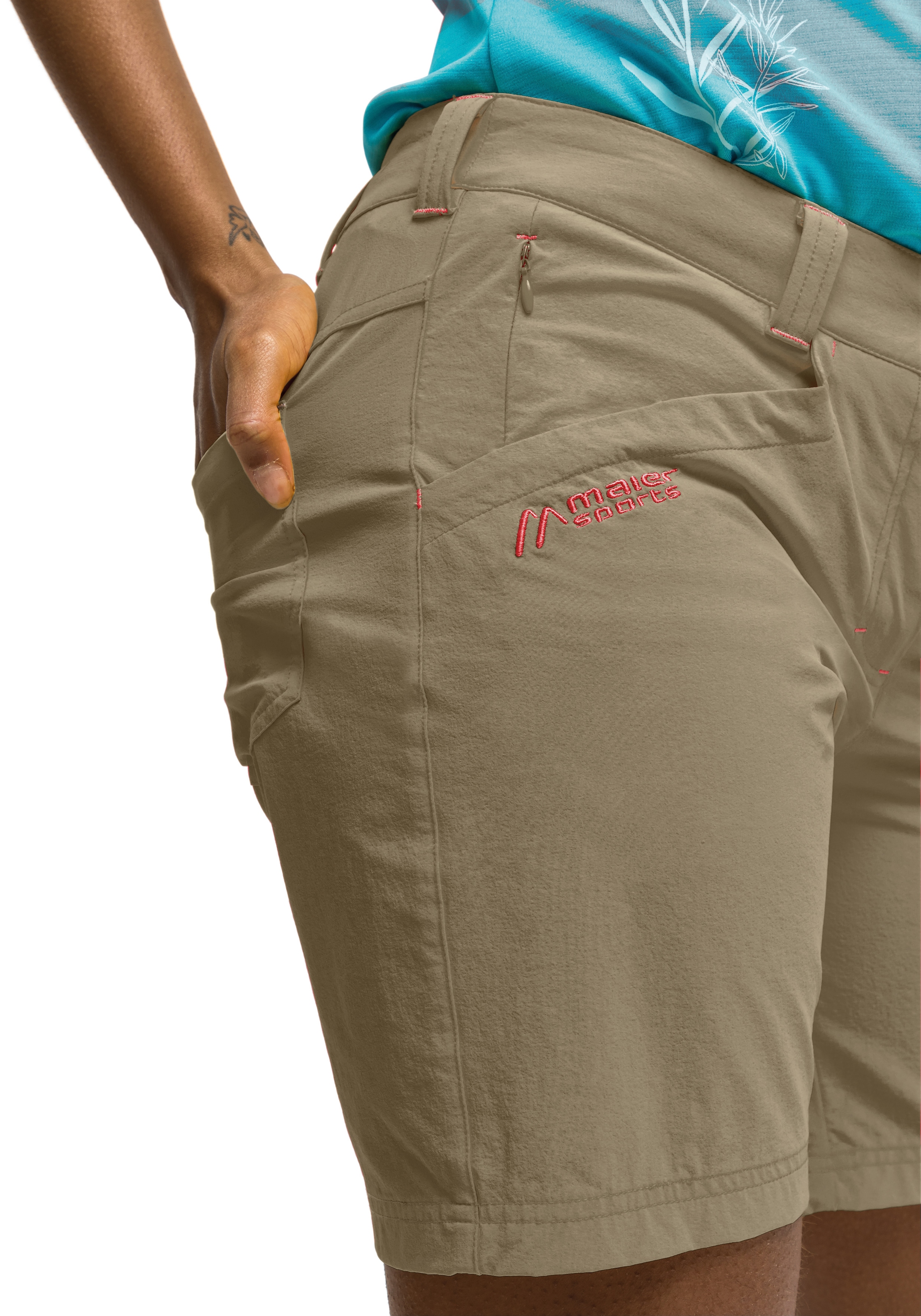 Maier Sports Funktionsshorts »Lulaka Shorts«, Damen Shorts, kurze Wanderhose, Outdoorhose mit 4 Taschen, Regular Fit