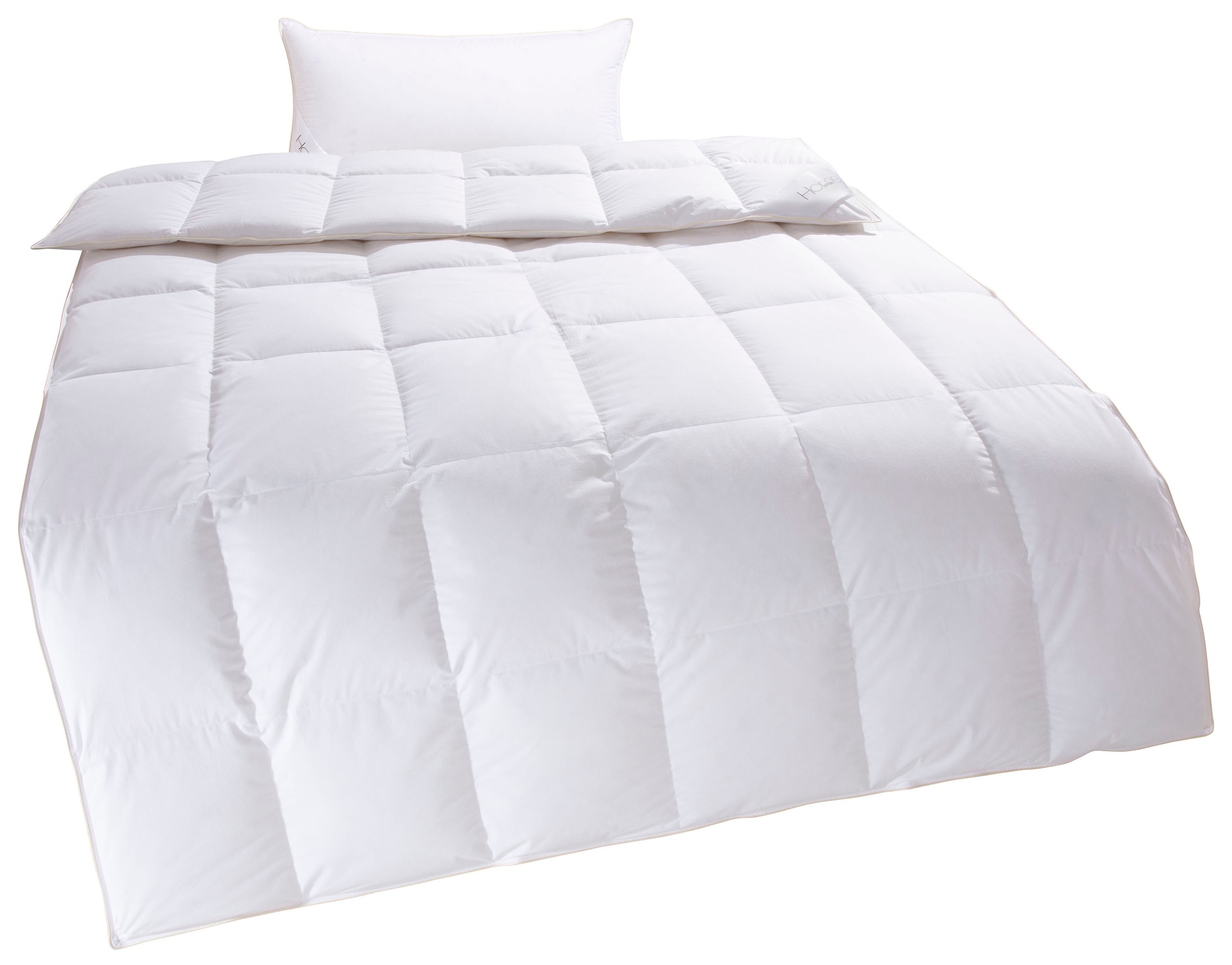 Home affaire Gänsedaunenbettdecke + Kopfkissen "Litrone Bettdecke 135x200 c günstig online kaufen