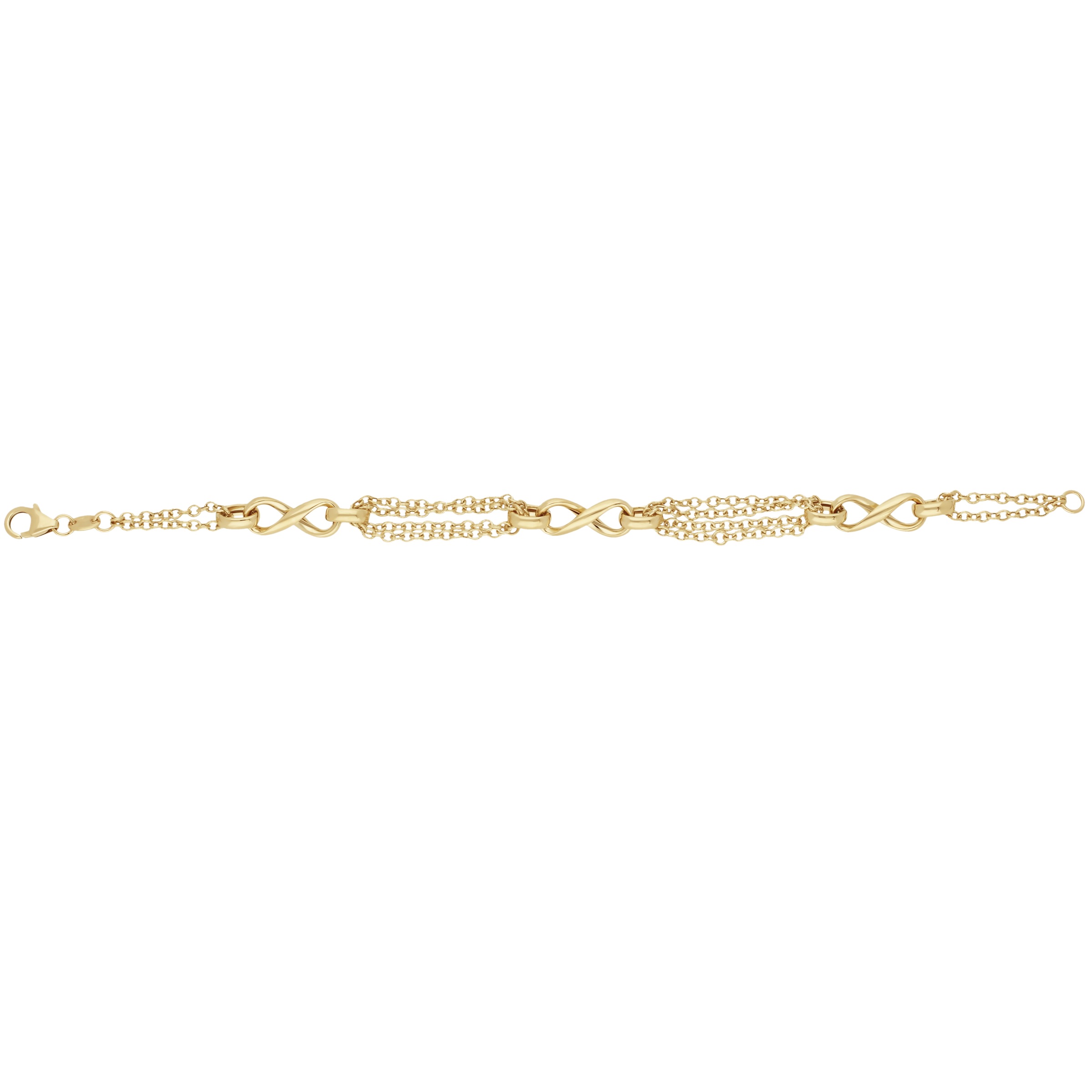 Firetti Armband »Schmuck Geschenk Gold 375 Armschmuck Armkette Infinity/Unendlichkeit«
