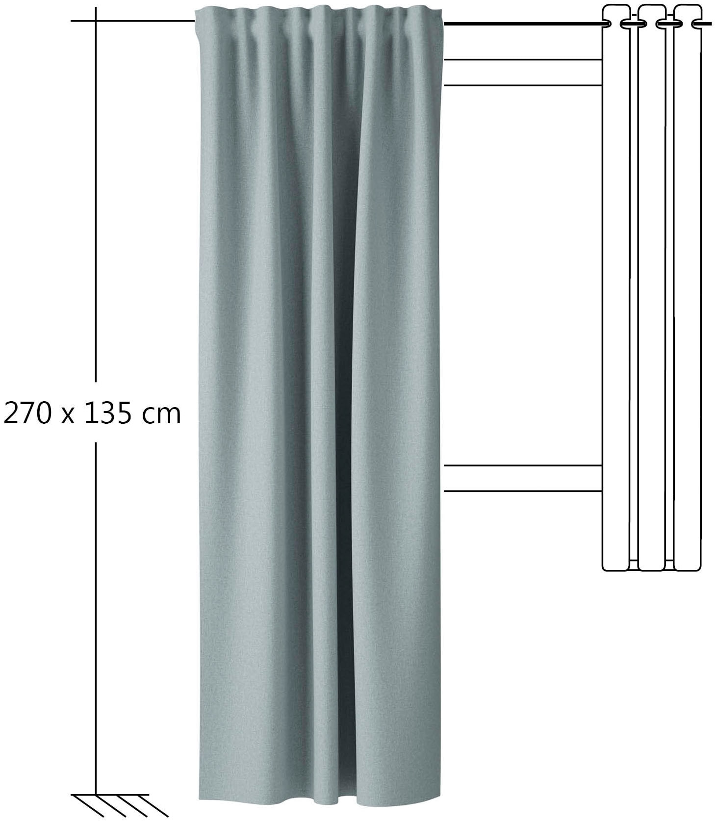 HOMING Vorhang »Nox« verdeckte Schlaufen 1 Stk. tlg. Fertigschal