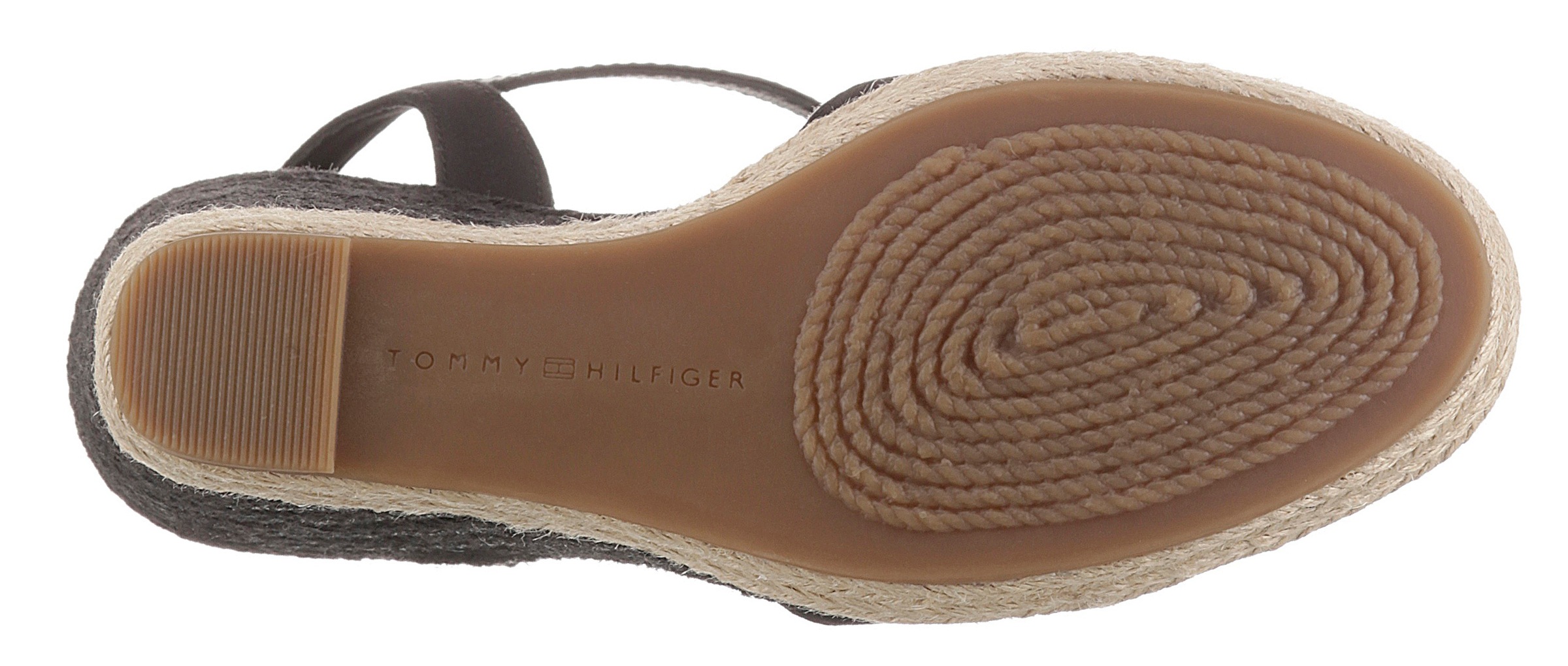 Tommy Hilfiger Sandalette »BASIC CLOSED TOE HIGH WEDGE«, mit bezogenem Keilabsatz