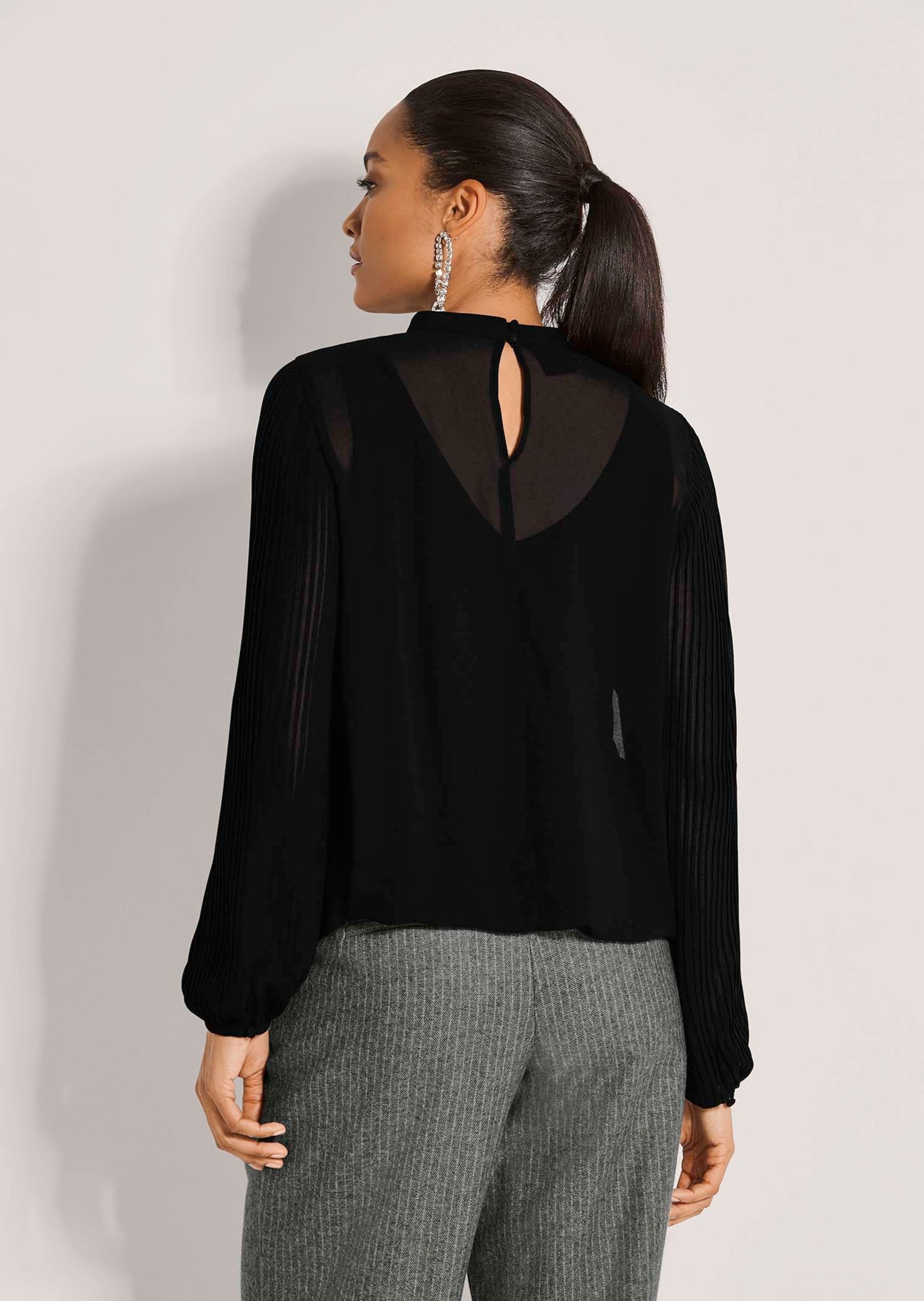MADELEINE Langarmbluse »Bluse Chiffonbluse mit Ballonärmeln«
