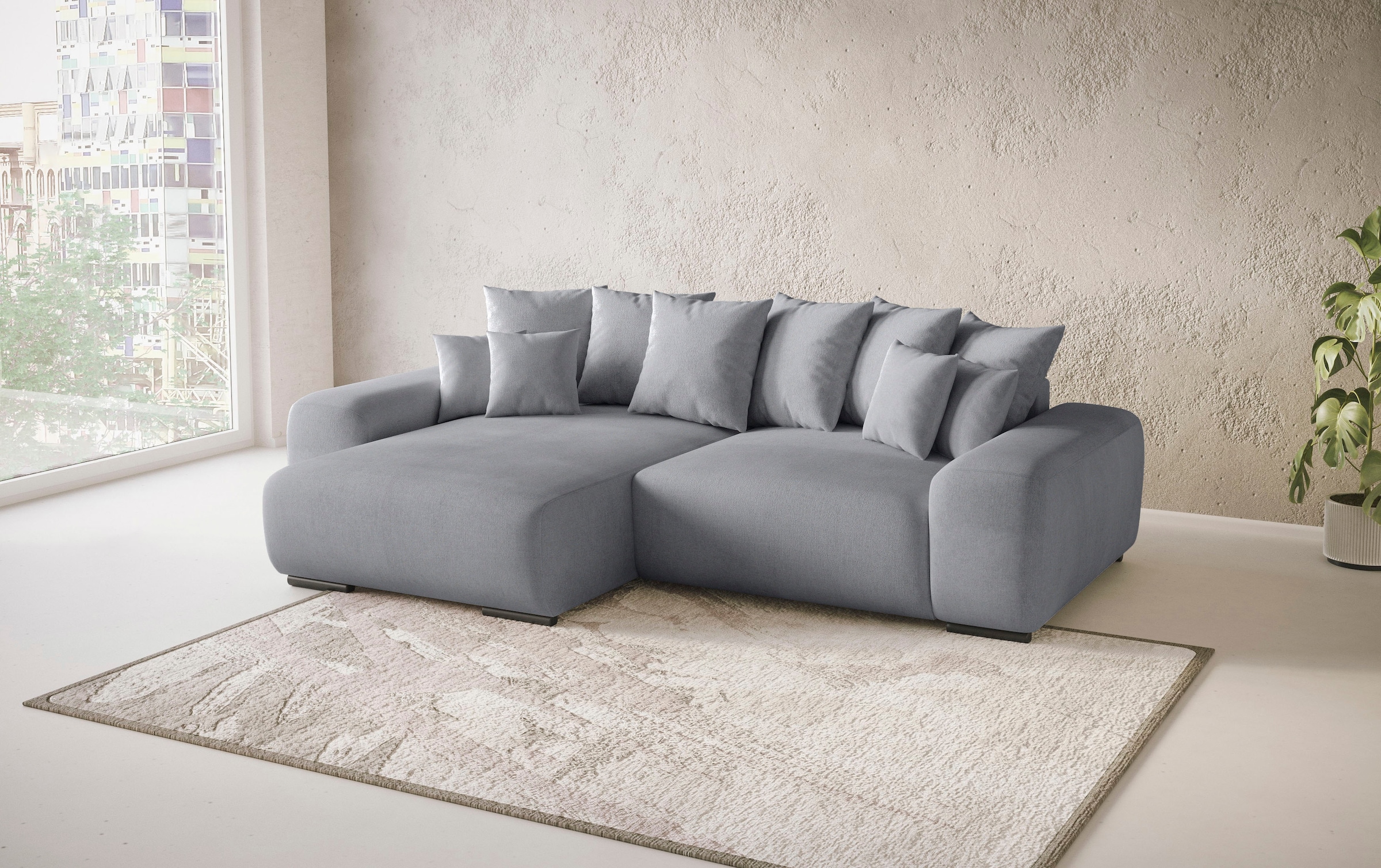 Mr. Couch Ecksofa »Sundance L-Form«, Dauerschläfer mit EasyBett-Schlaffunktion, Bettkasten