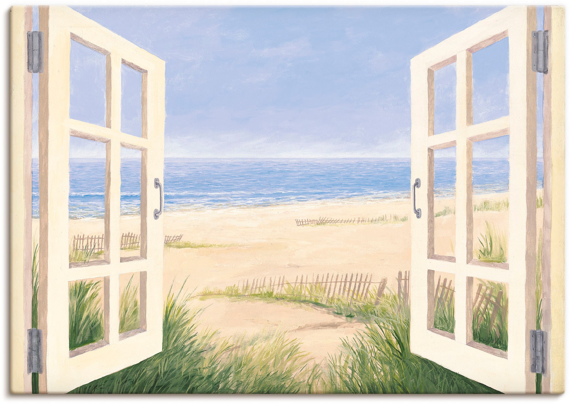 Artland Wandbild "Fensterblick Frühlingsmorgen" Fensterblick 1 Stk. tlg. al günstig online kaufen