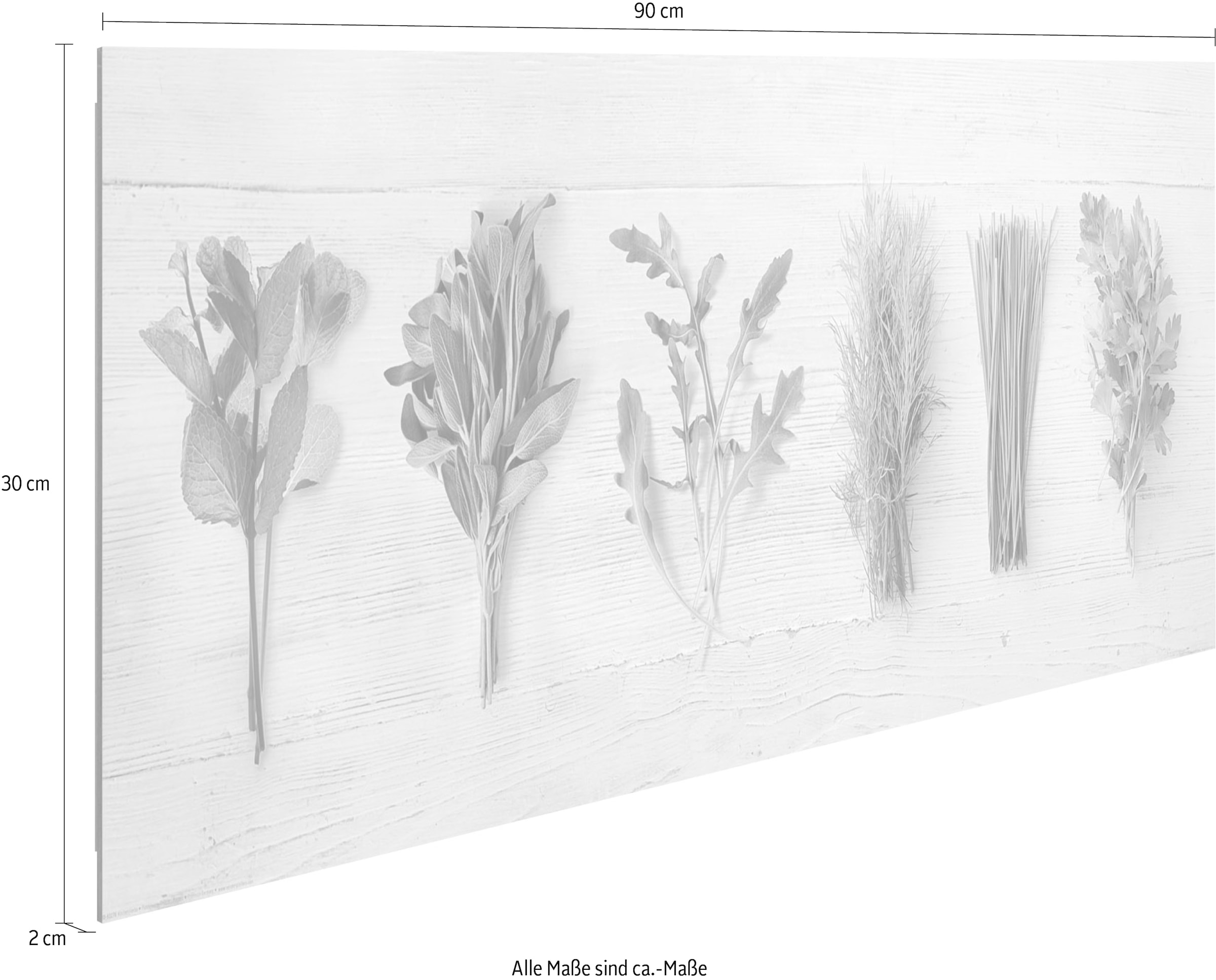 »Deco Kitchen Panel 30x90 Reinders! | BAUR bestellen Holzbild Herbs«