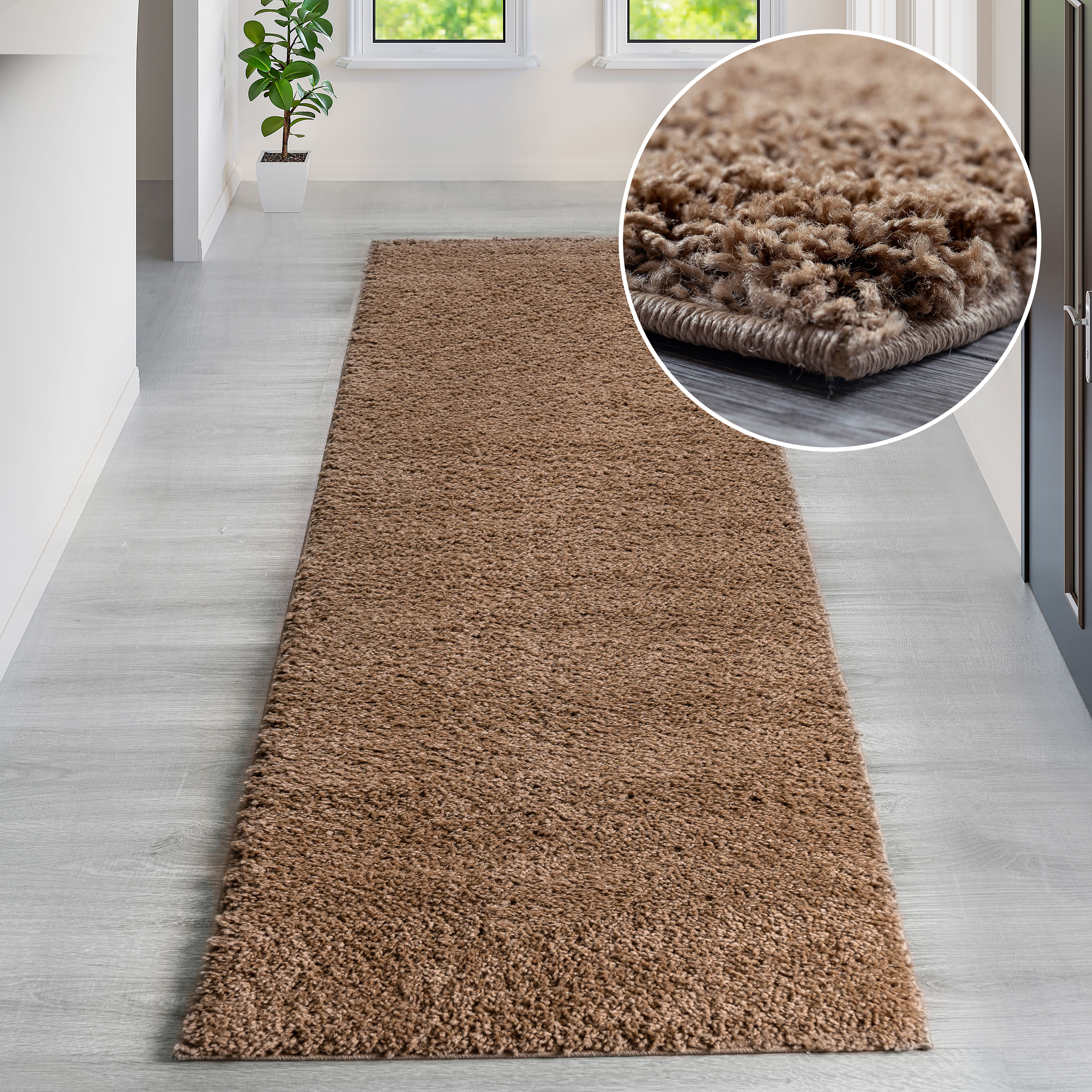 OTTO home Hochflor-Teppich "Viva Shaggy, in Standard- und Premium-Qualität, 30 mm oder 45 mm Höhe" rechteckig 30 mm Höhe Uni Farben, einfarbig, weich, kuschelig, Läufer, Kundenliebling