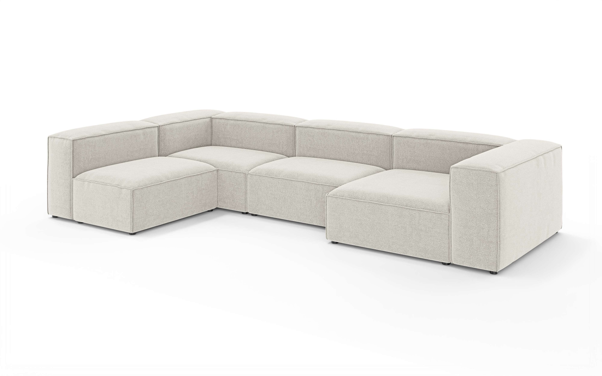 INOSIGN Wohnlandschaft »HAILY U-Form mit Ottomane links/rechts, Maße B/T/H: 360/200/72 cm«, als Modul oder separat verwendbar, für individuelle Zusammenstellung